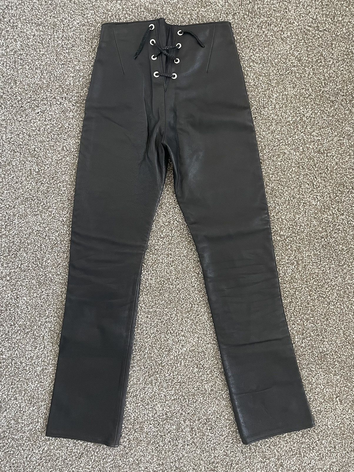 Chrome Hearts Chrome Hearts Leather Le Fleur Pants Size 24" / US 00 / IT 34 - 2 Thumbnail