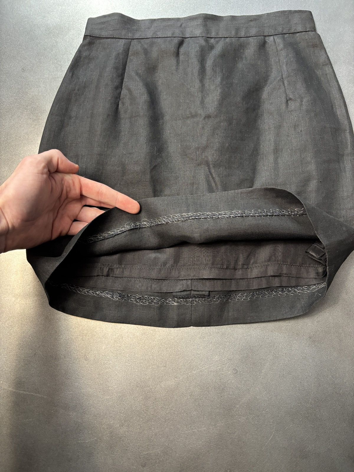 GianMarco Venturi × Vintage Vintage Gian Marco Venturi Mini Skirt 90s Linen Skirt Short Size 27" / US 4 / IT 40 - 3 Thumbnail