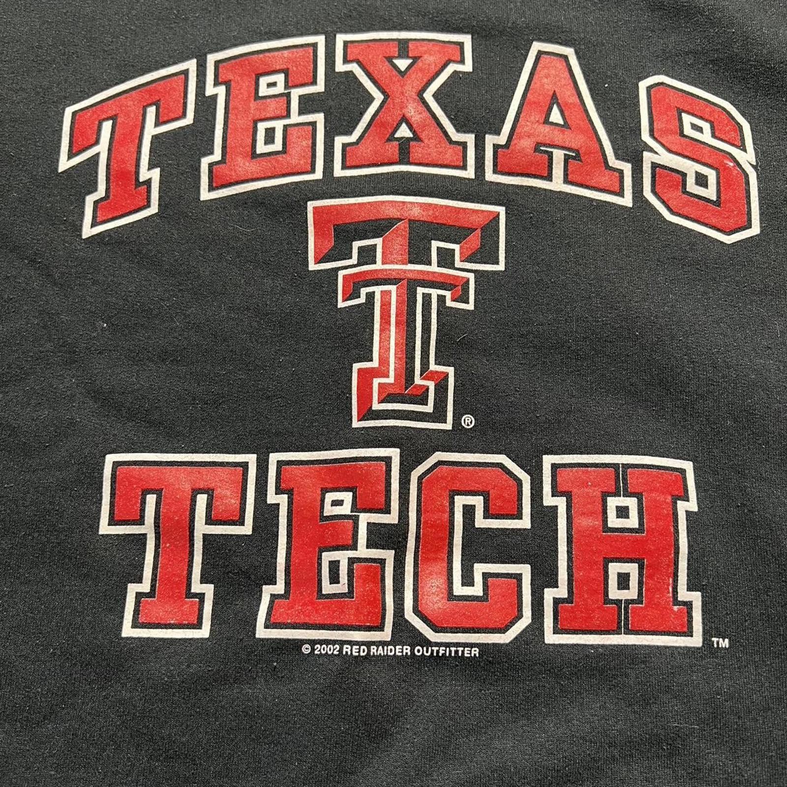 Jerzees Vintage Texas Tech Red Raiders Black Crewneck Sweater Y2k Size US XL / EU 56 / 4 - 3 Thumbnail