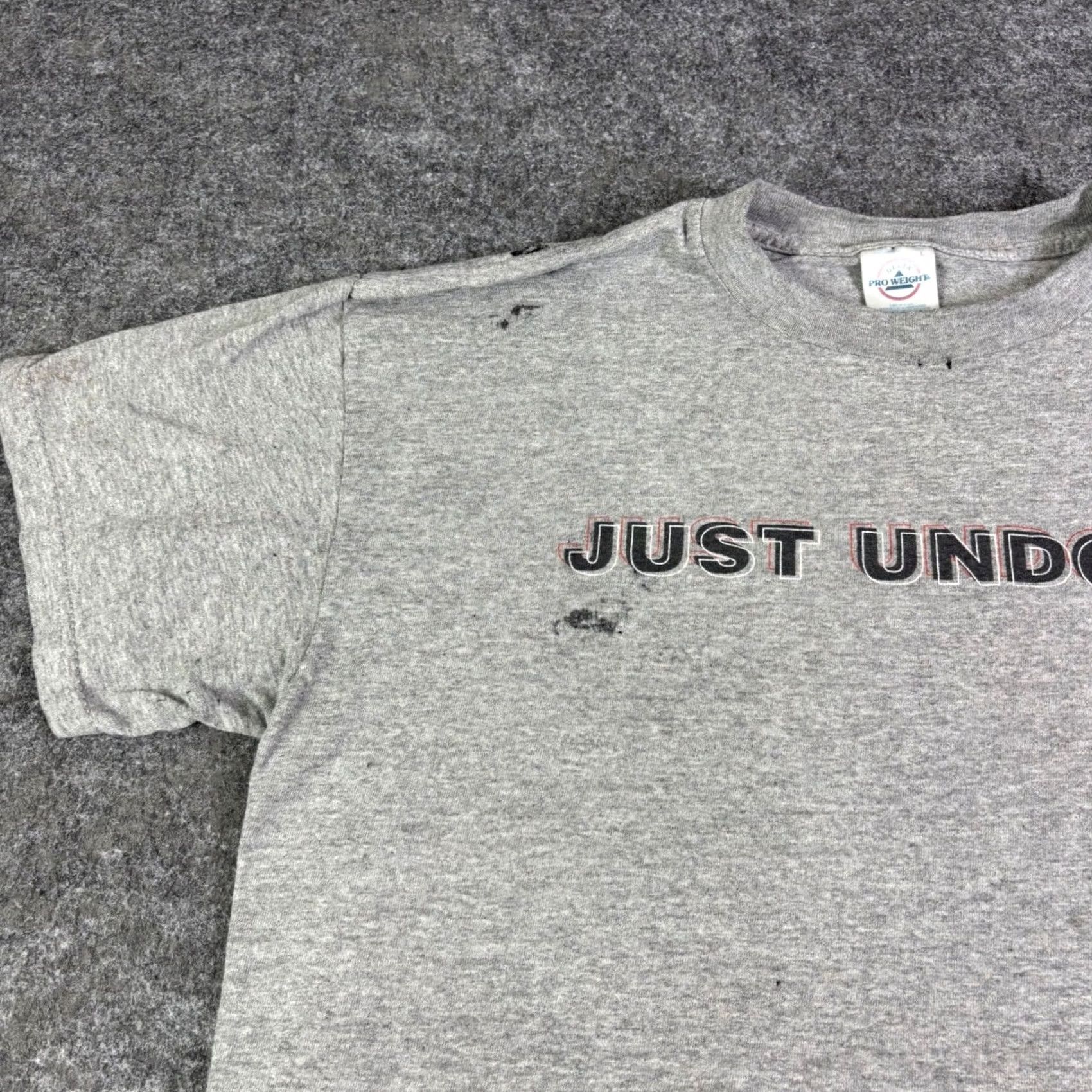 Vintage VINTAGE Delta Pro Weight Just Undo It Parody T-Shirt L Heather Grey Size US L / EU 52-54 / 3 - 3 Thumbnail