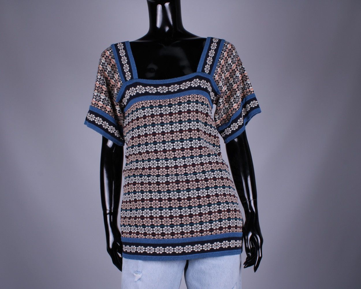 Designer × Marc Jacobs × Marc by Marc Jacobs Marc by Marc Jacobs Distressed Multicolor Top Blusa Size S / US 4 / IT 40 - 2 Thumbnail