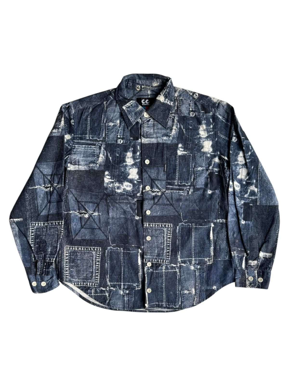 Kansai Yamamoto VERY RARE VINTAGE SHIRT CC KANSAI YAMAMOTO JEANS PATCHWORK Size US S / EU 44-46 / 1 - 1 Thumbnail