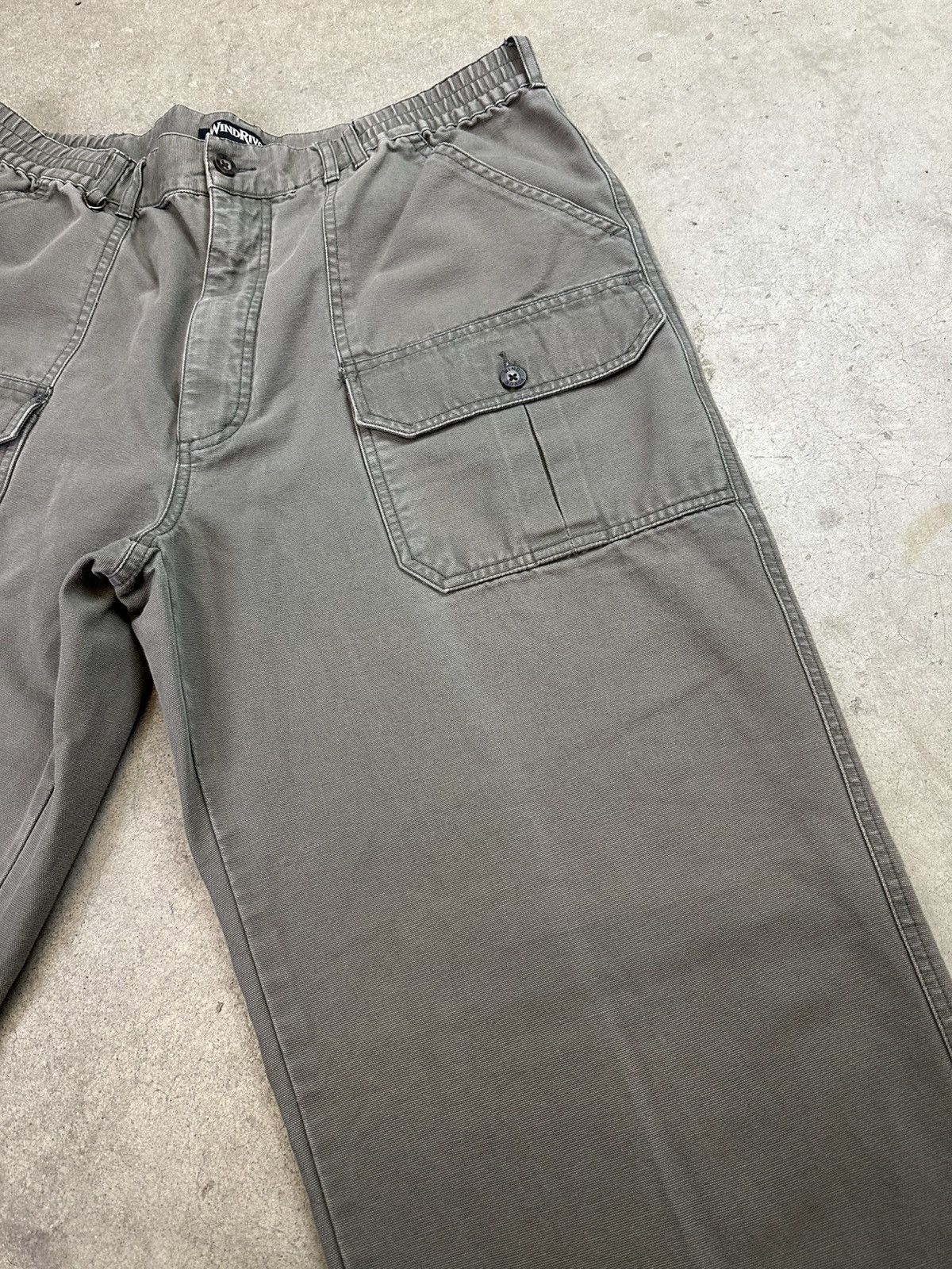 Windriver Vintage Tactical Cargo Pants Olive Baggy Trousers Windriver Size US 35 - 7 Thumbnail