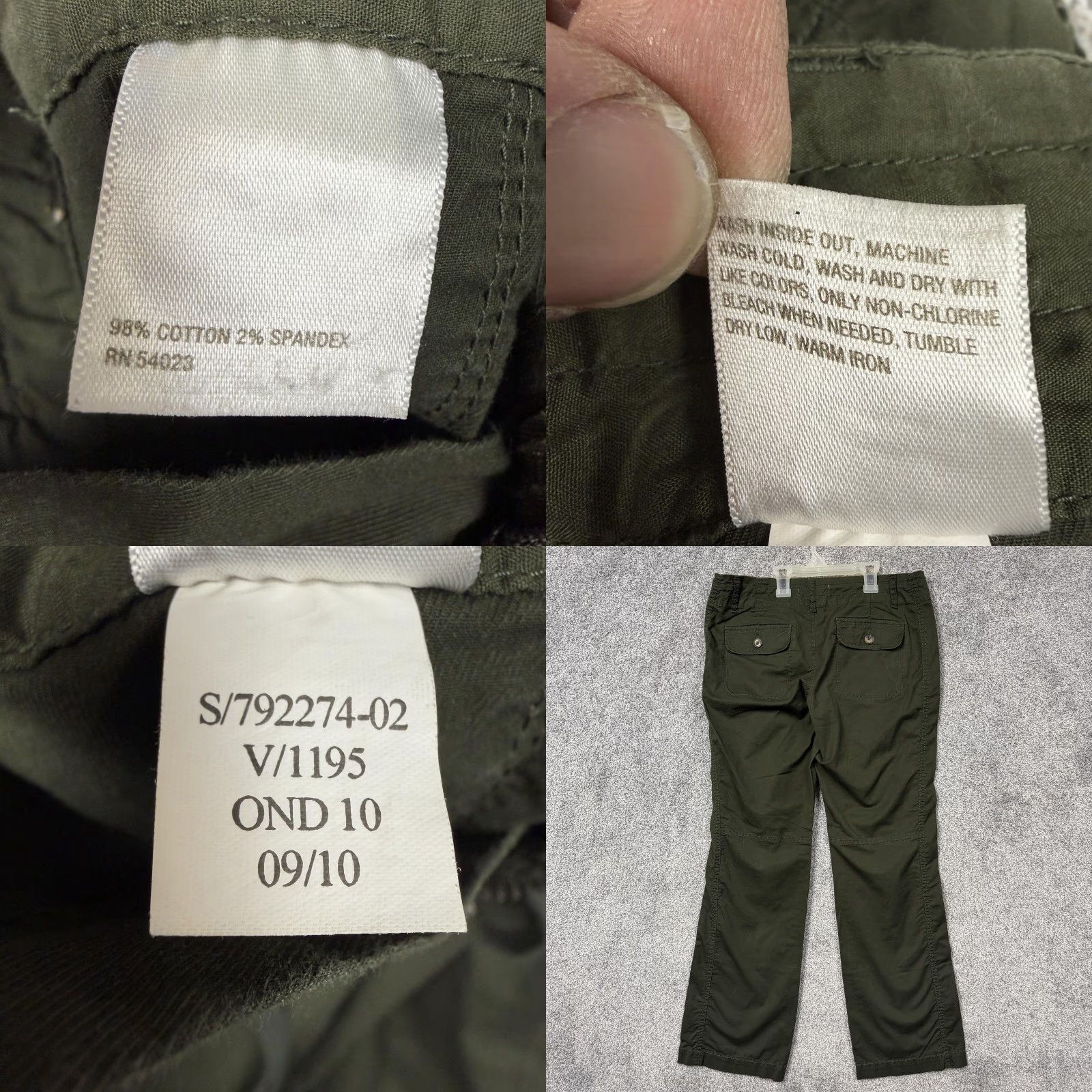 Old Navy Old Navy Pants Women 6 Green Twill Straight Leg Utility Casual Gorpcore Military Size 28" / US 6 / IT 42 - 8 Thumbnail