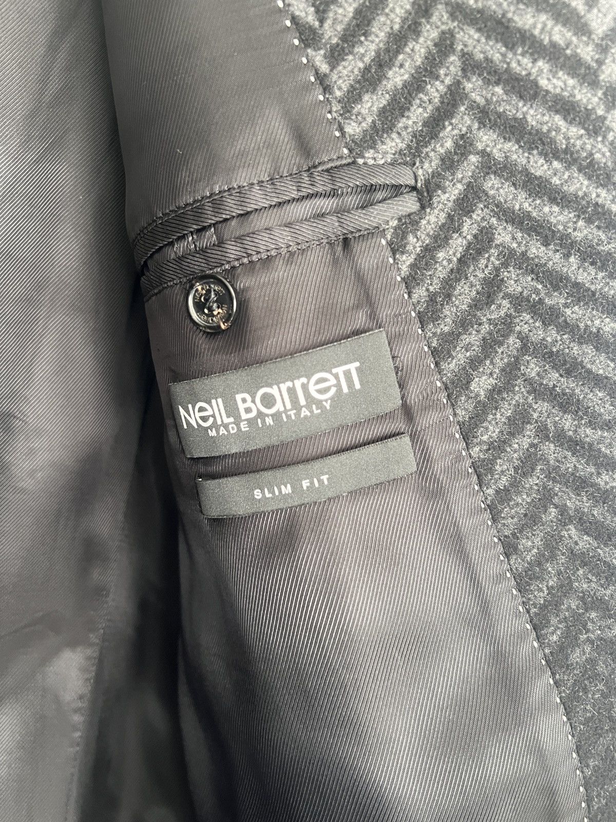 Neil Barrett Neil Barrett Ombre Herringbone Overcoat Size US M / EU 48-50 / 2 - 7 Thumbnail