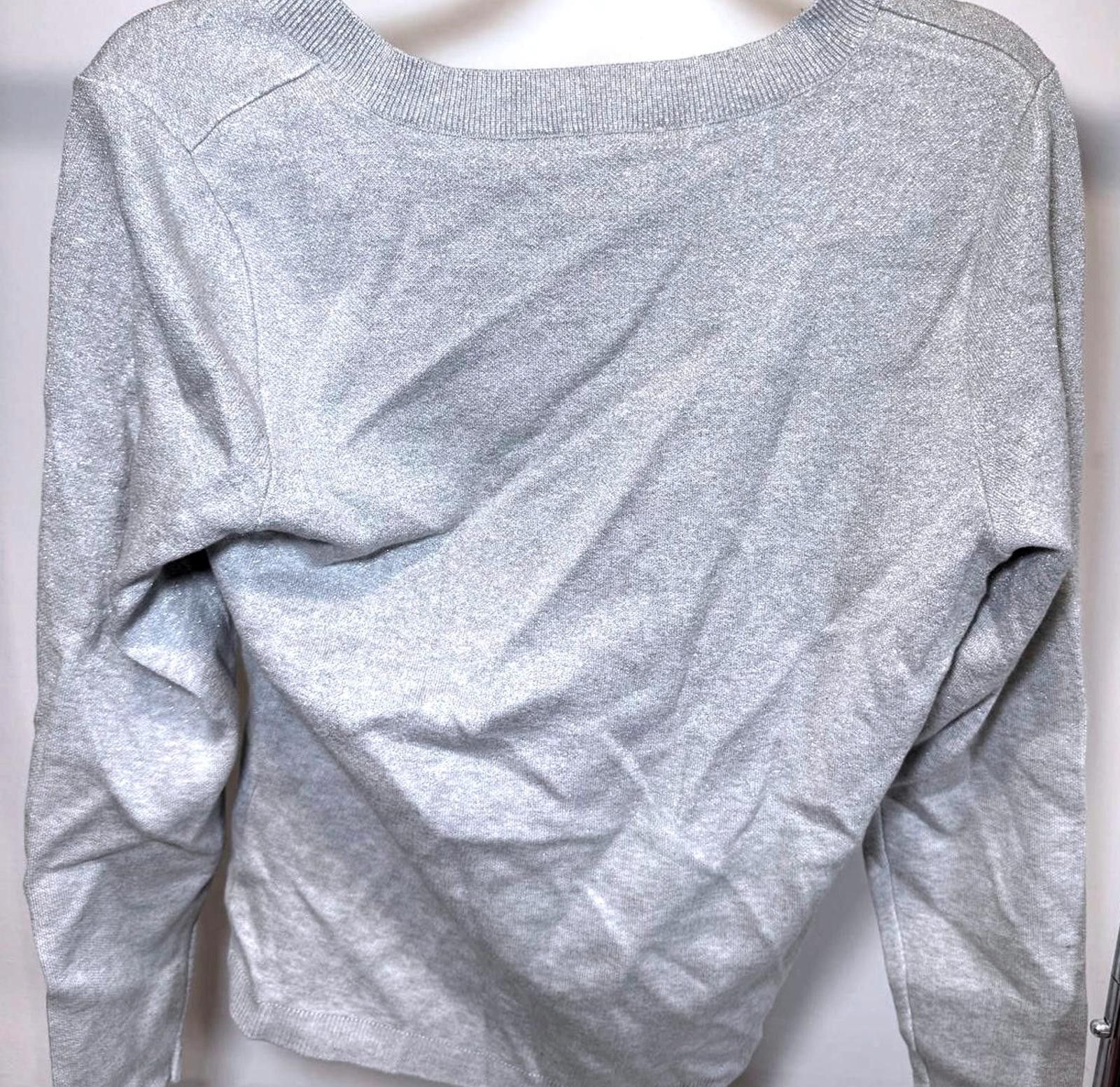 Whim Golf WHBM Women's V-Neck Long Sleeve Sweater - Gray - Size M Size M / US 6-8 / IT 42-44 - 3 Thumbnail