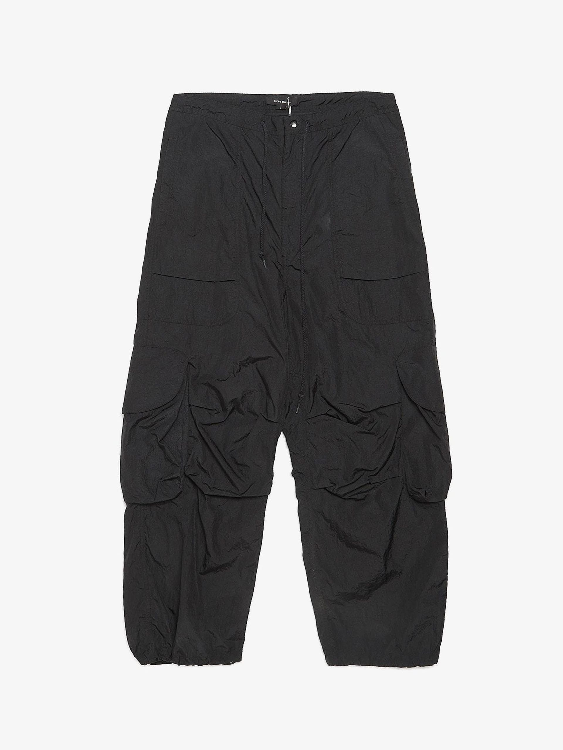 Entire Studios Black Wide Cargo Nylon Sweatpants Size US 33 - 1 Thumbnail