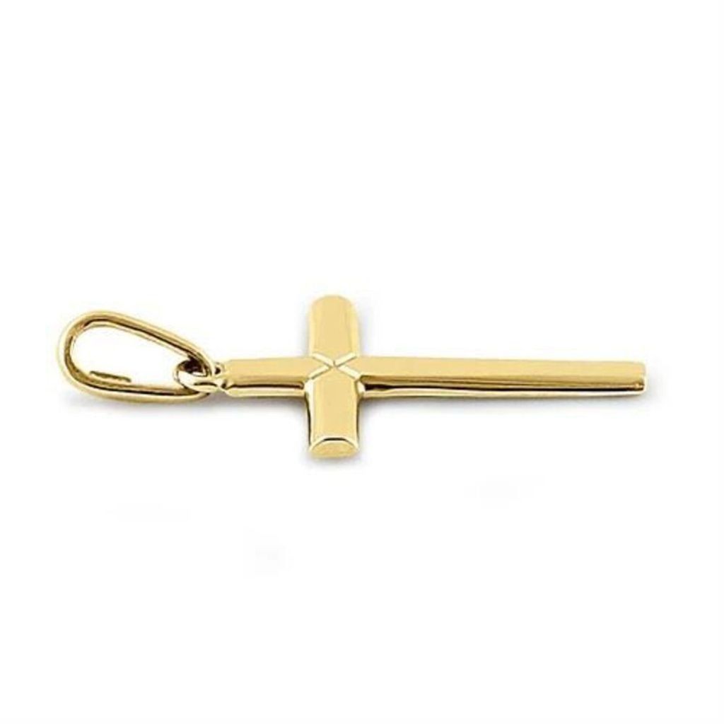 Other Solid 14K Yellow Gold Plain Cross Pendant For Necklace New Size ONE SIZE - 3 Thumbnail
