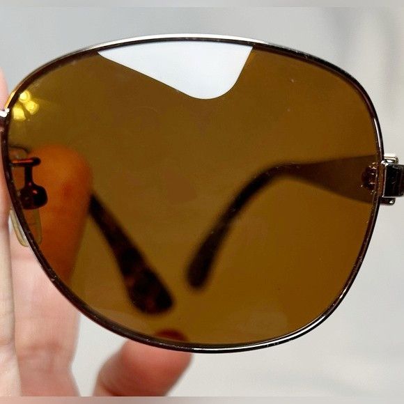 Michael Kors Michael Kors Tunisia Brown Gold Metal Tortoise Sunglasses Size ONE SIZE - 5 Thumbnail