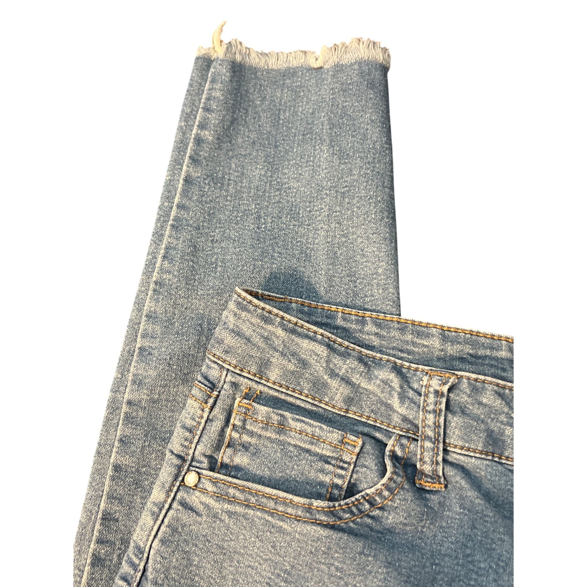 Other Tinseltown Skinny Jeans Light Blue Raw Hem Ankle Size 7/28 W Size 28" / US 6 / IT 42 - 4 Thumbnail
