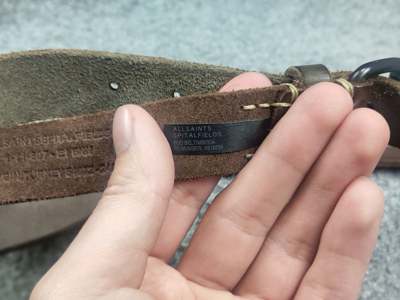 Allsaints Allsaints Spitalfields Vintage two-piece leather belt buckle Size ONE SIZE - 12 Thumbnail