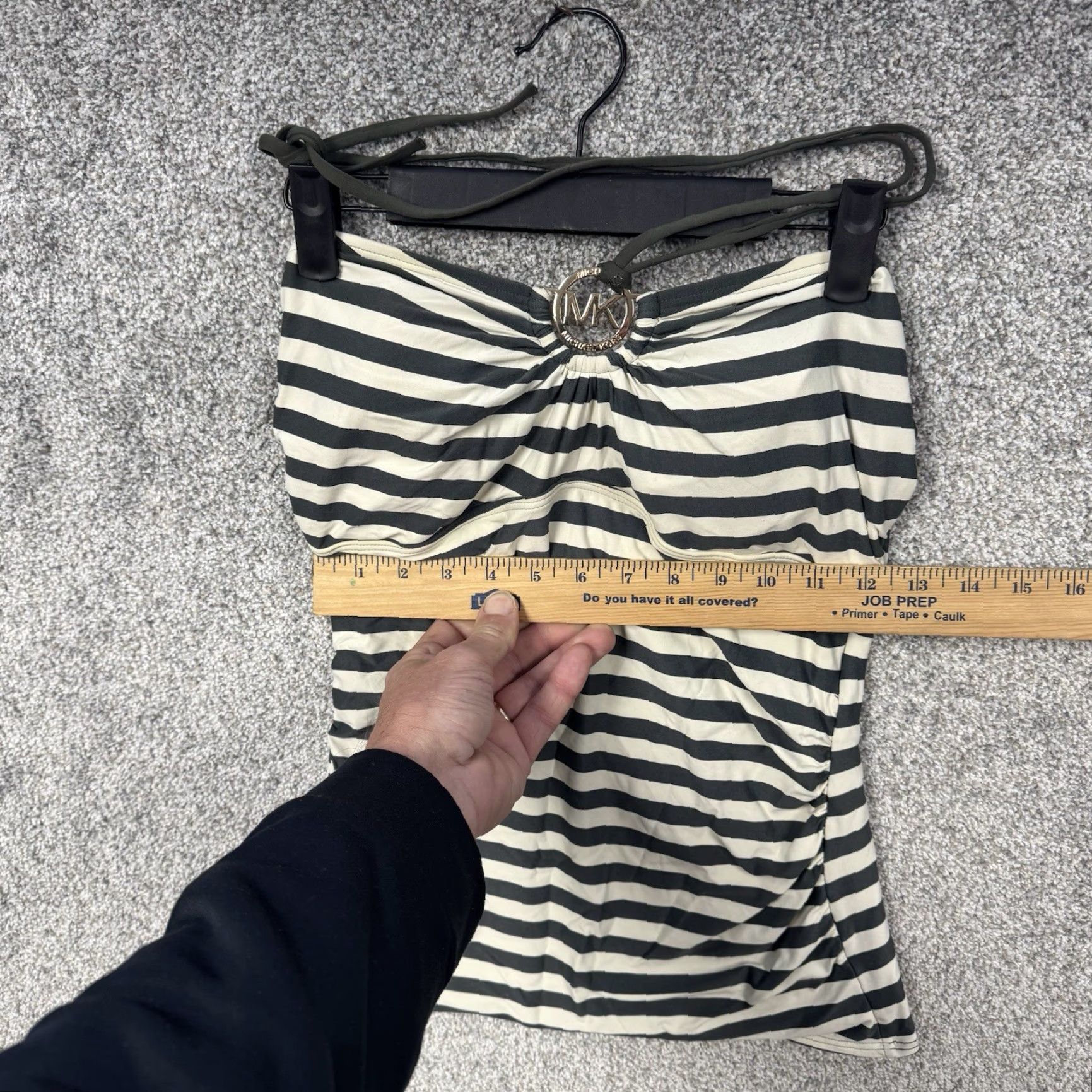 Michael Kors **Designer Michael Kors Black & White Striped M Tankini** User: Designer Michael Kors Black & White Striped M Tankini Size ONE SIZE - 3 Thumbnail
