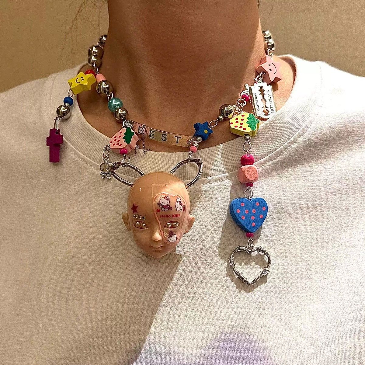 Japanese Brand × Vintage Retro punk necklace Size ONE SIZE - 1 Thumbnail