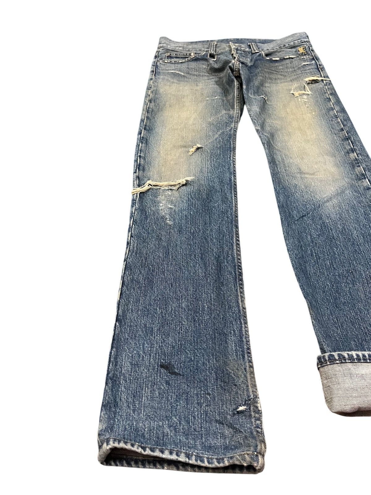 5351 POUR LES HOMMES Vintage Schorl by Kazuhisa komura Mudwash Distressed Denim Size US 32 / EU 48 - 3 Thumbnail