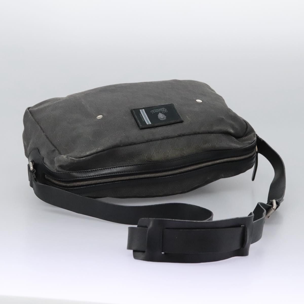 Gucci GUCCI GG Canvas Shoulder Bag Black Silver Size ONE SIZE - 7 Thumbnail