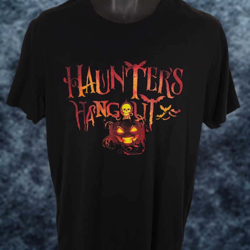 Alife Haunters Hangout T Shirt Mens Large Black Haunters For Life Halloween Canvas Crew Neck Short Sleeve Cotton Blend Double-Sided Print Size US L / EU 52-54 / 3 - 1 Thumbnail