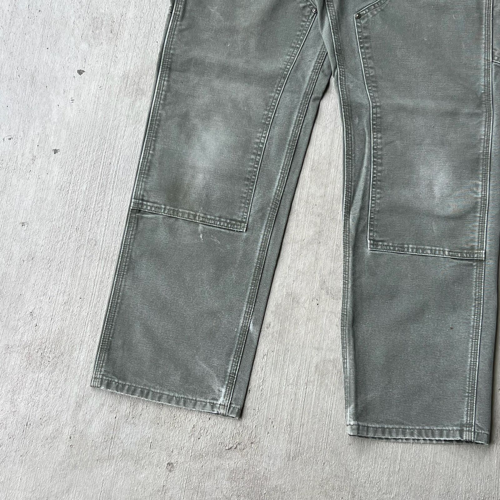 Carhartt × Vintage Carhartt faded green double knee work wear carpenter pants Size US 28 / EU 44 - 9 Thumbnail