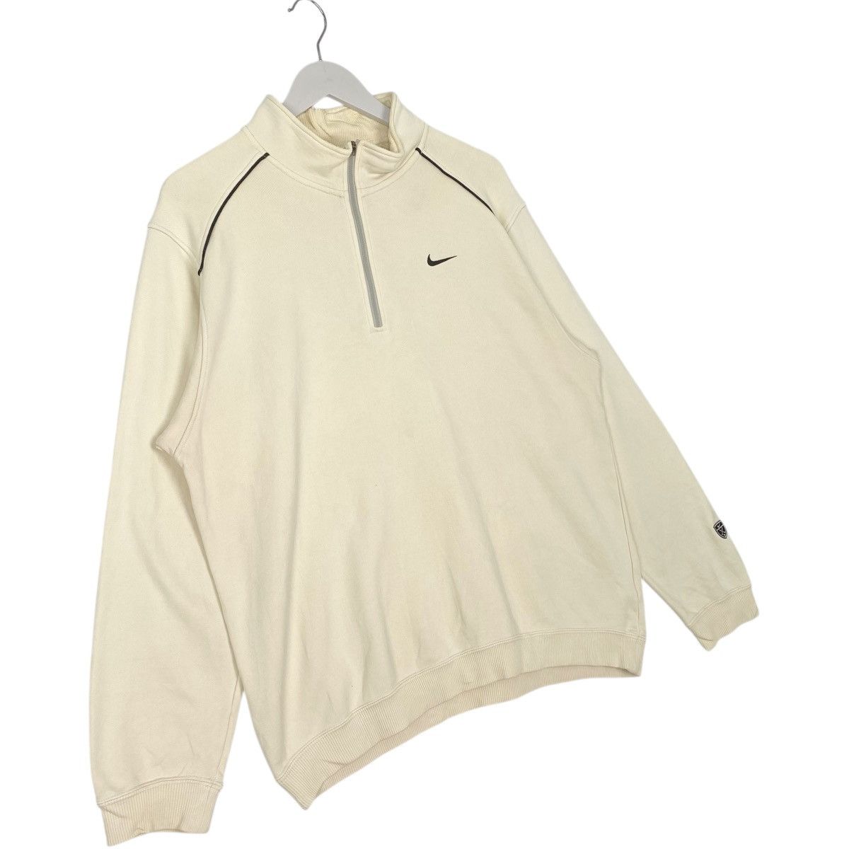 Vintage Vintage Nike Half Zipper Sweatshirt Beige Small Logo Size M Size US M / EU 48-50 / 2 - 3 Thumbnail