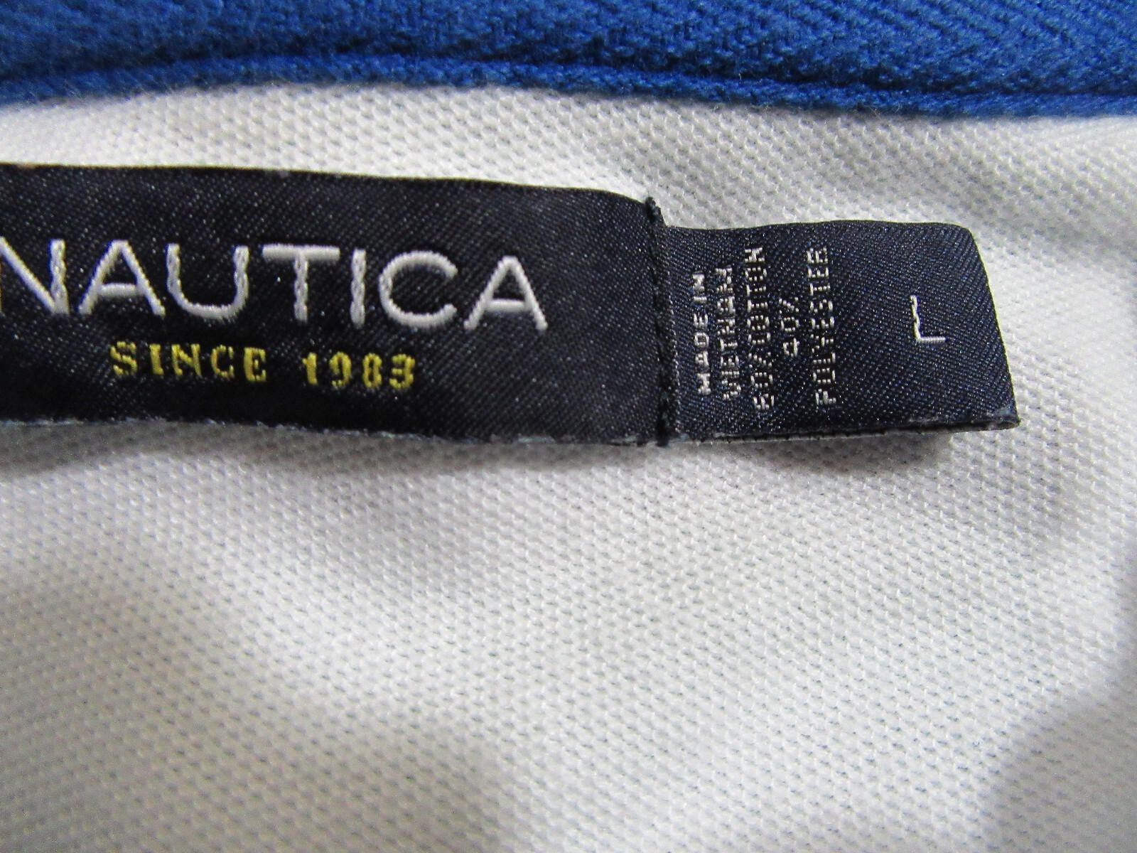 Nautica Nautica Men's Polo Shirt Green and Blue Striped EUC Size L Size US L / EU 52-54 / 3 - 4 Thumbnail