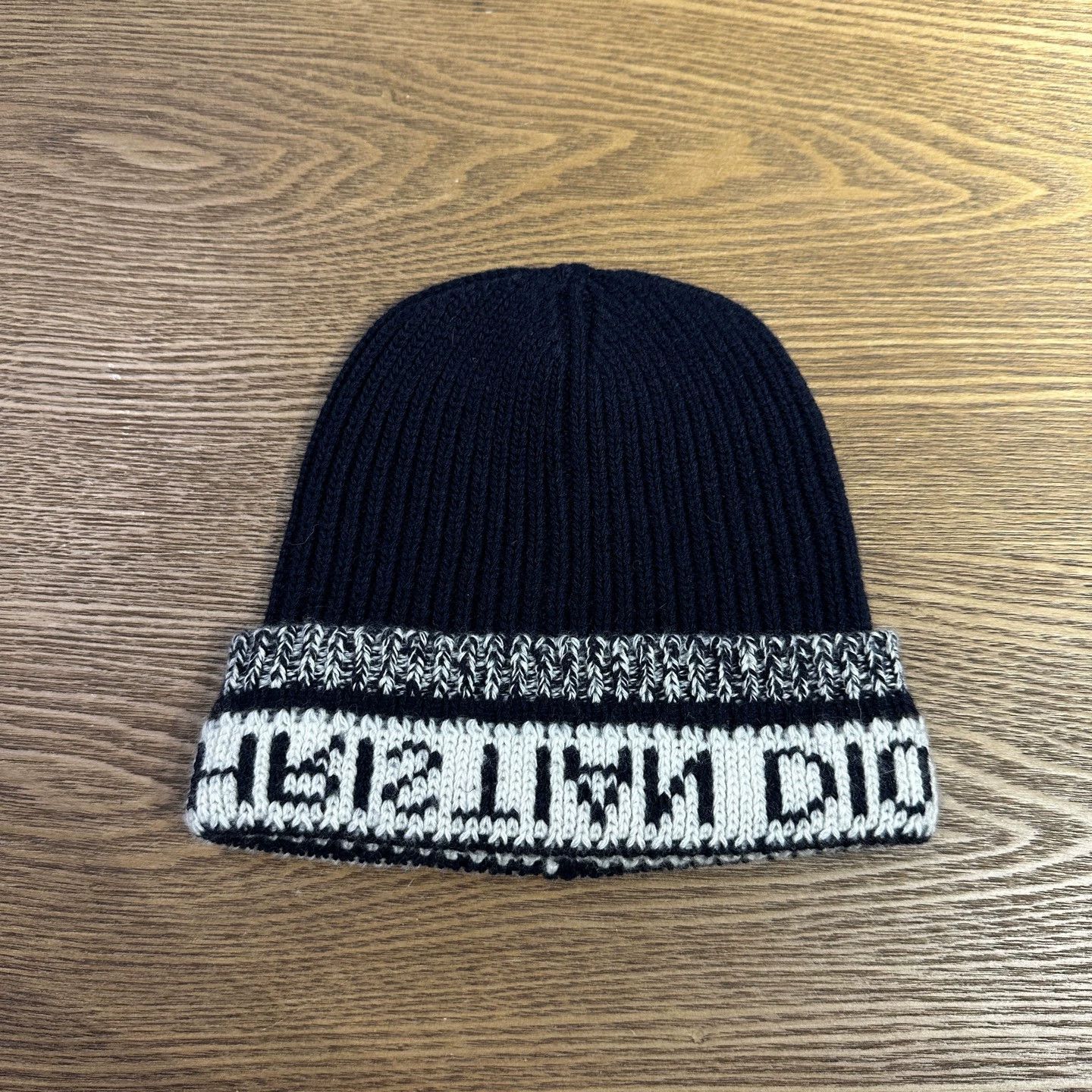 Christian Louboutin Christian Dior may242 Lettered Wool Beanie U Size ONE SIZE - 1 Thumbnail