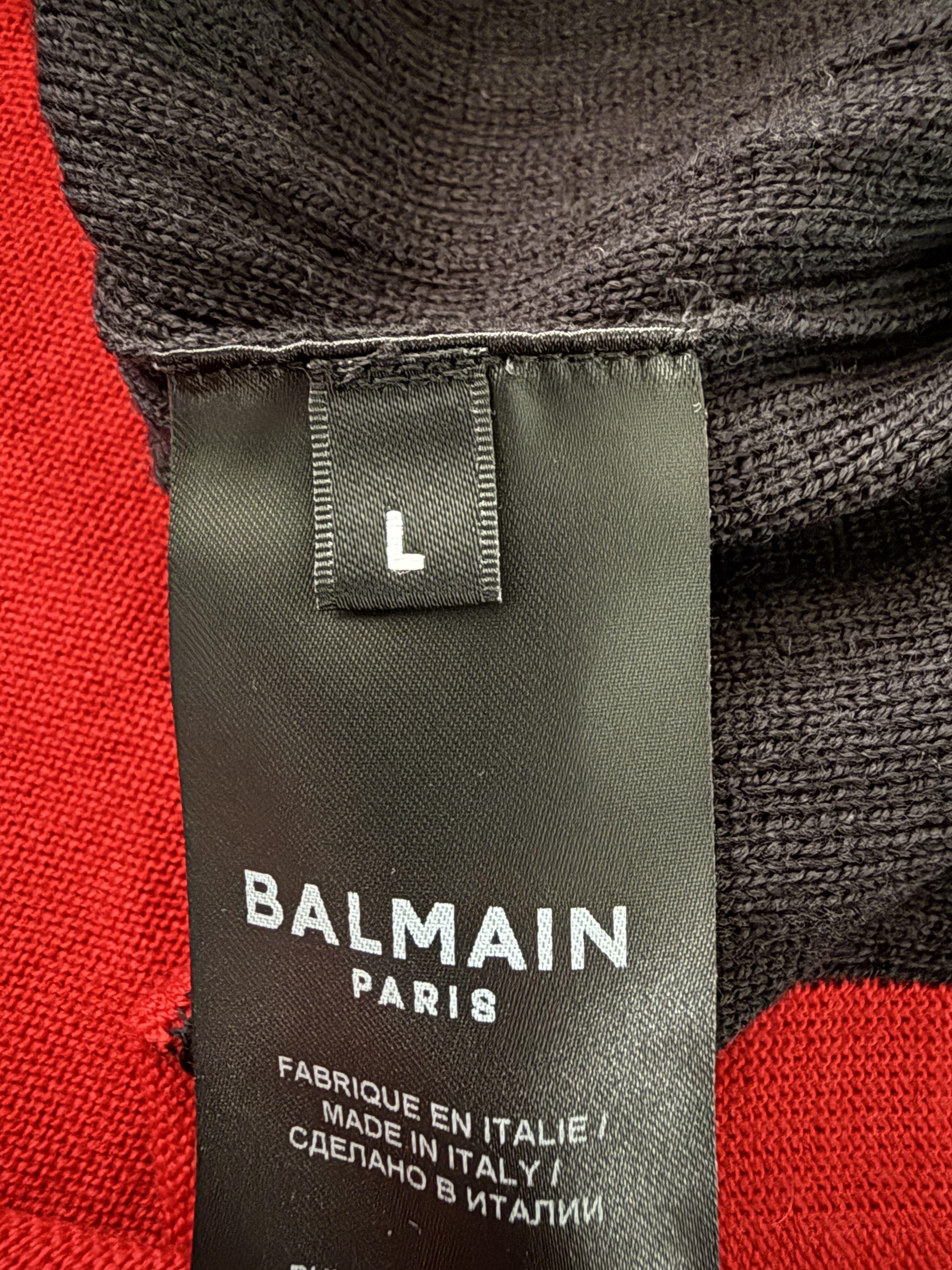 Balmain Balmain Red B-Sporty Sweater Size US L / EU 52-54 / 3 - 17 Thumbnail