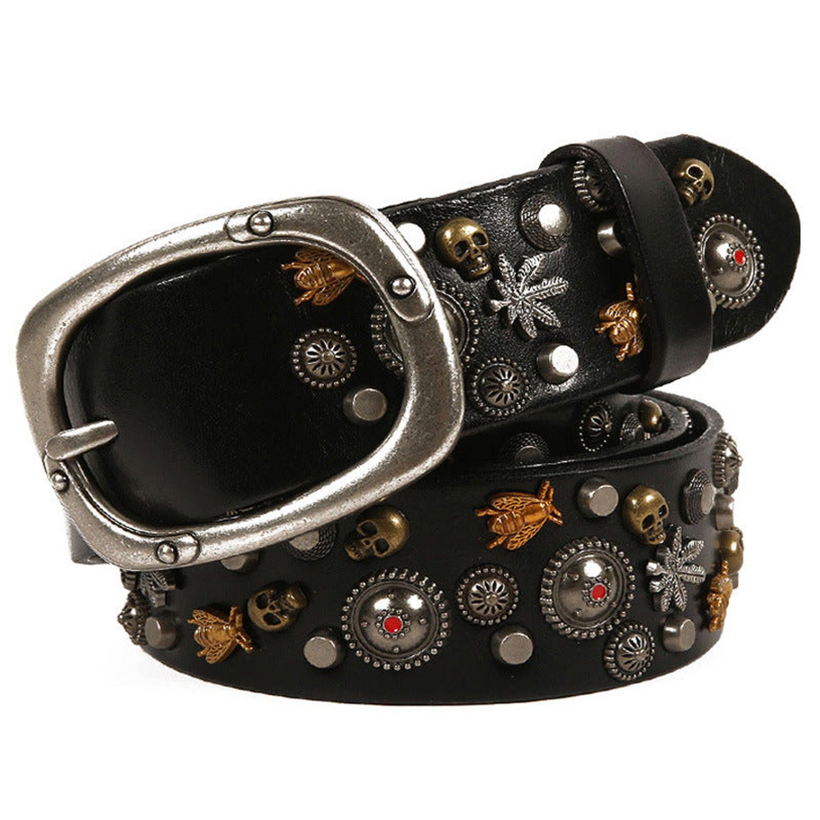 Leather Honey Bee Lock Genuine Leather Belt Size ONE SIZE - 3 Thumbnail