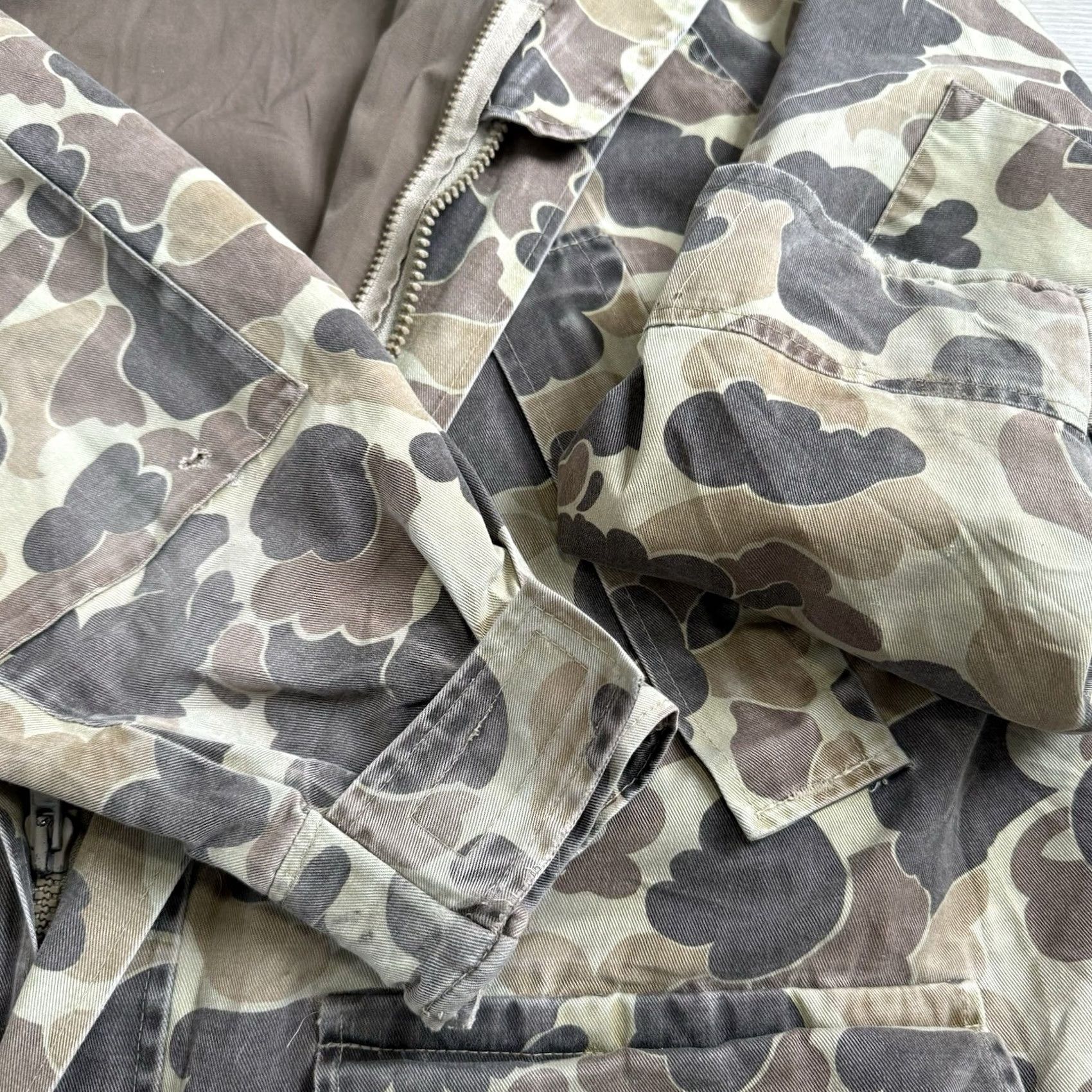 Delta VINTAGE Columbia Delta Marsh Duck Camo Hooded Shell Jacket XL Outdoor Hunting Size US XL / EU 56 / 4 - 6 Thumbnail