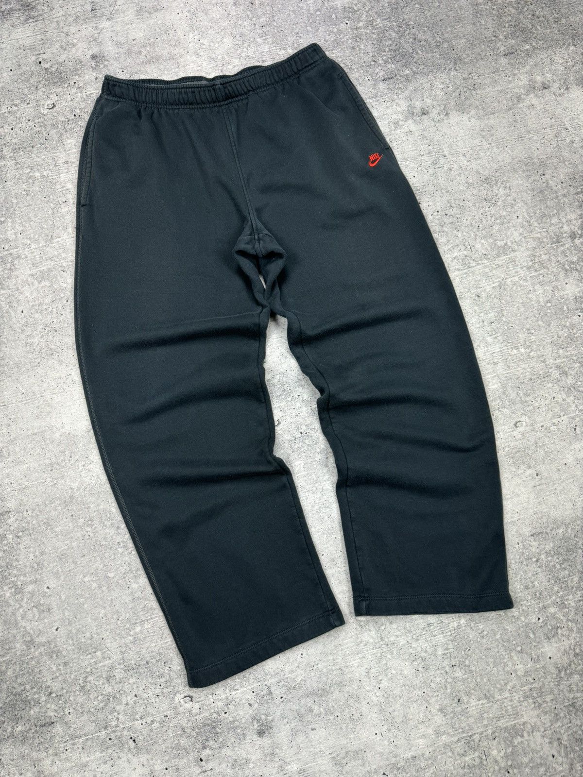 Nike × Vintage Vintage Nike Y2K Style Drill Swoosh Logo Sweatpants Pants Size US 34 / EU 50 - 2 Thumbnail