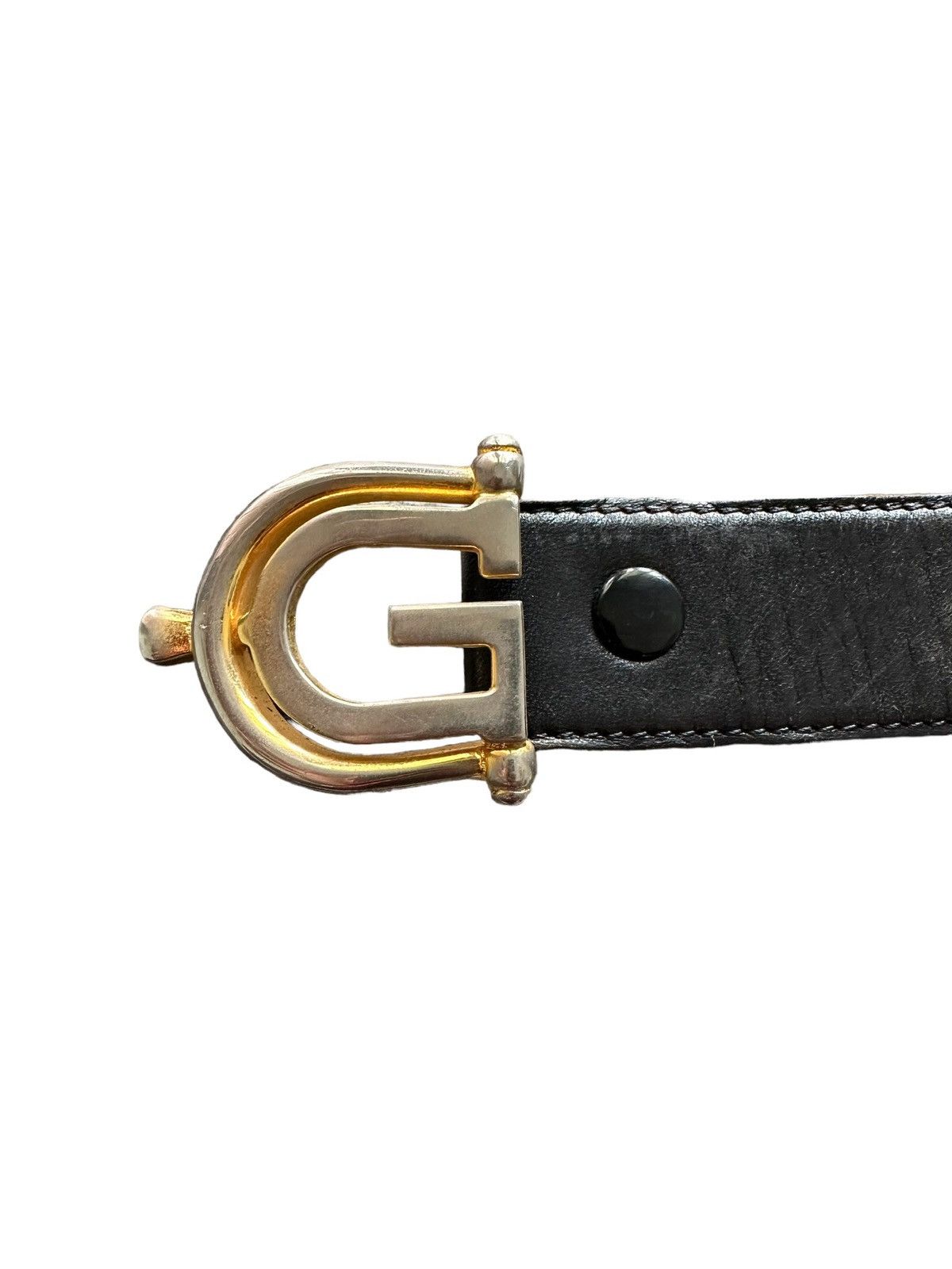Gucci 90’s Vintage Gucci G logo leather belt Size ONE SIZE - 3 Thumbnail