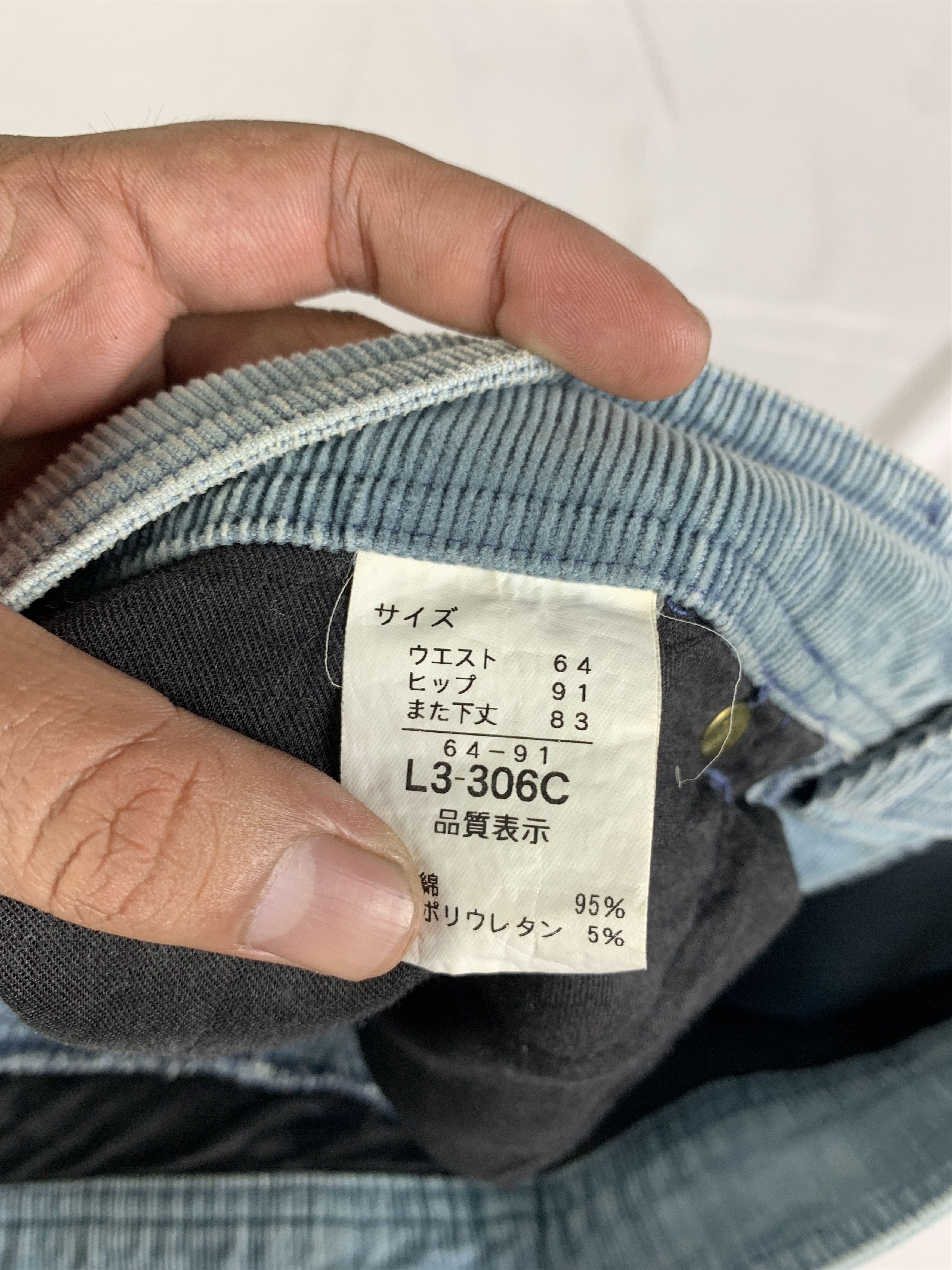 Japanese Brand ikka Baby Blue Corduroy Boot Cut Flare Pants (30) Size 30" / US 8 / IT 44 - 11 Thumbnail