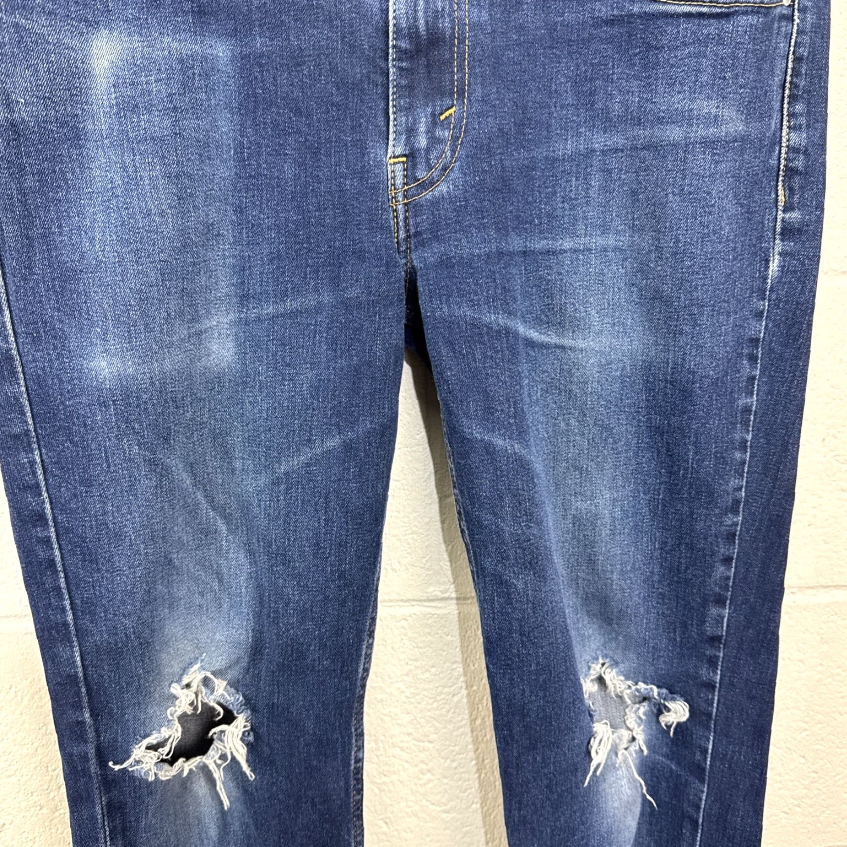 Levi's Levi's Men's Skinny Jeans Cotton Blend 33x32 Blue 511 Zipper Solid Denim Retro Streetwear Size US 33 - 5 Thumbnail
