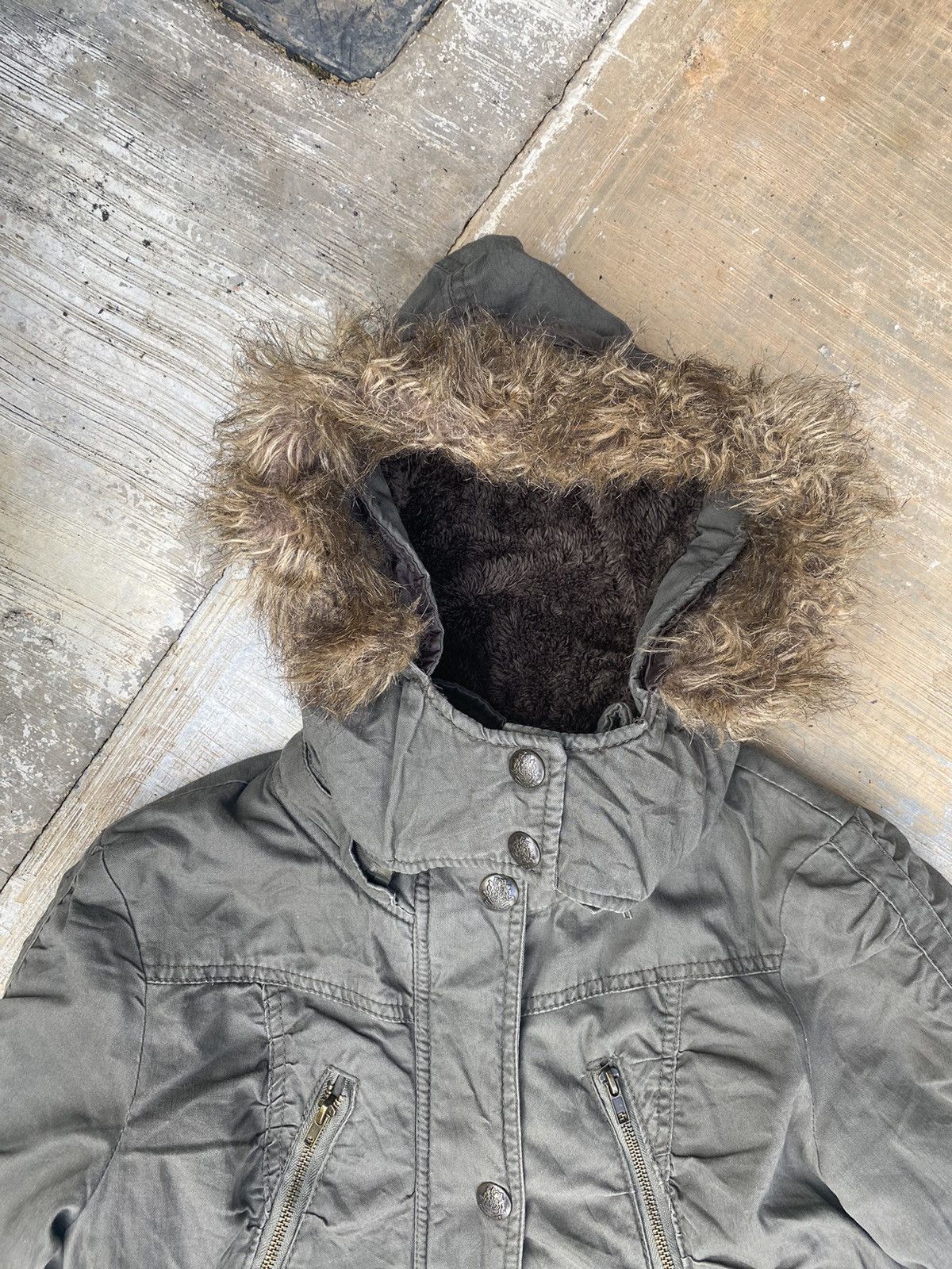 Japanese Brand Double Focus Fur Hooded Parka Jacket Size M / US 6-8 / IT 42-44 - 4 Thumbnail