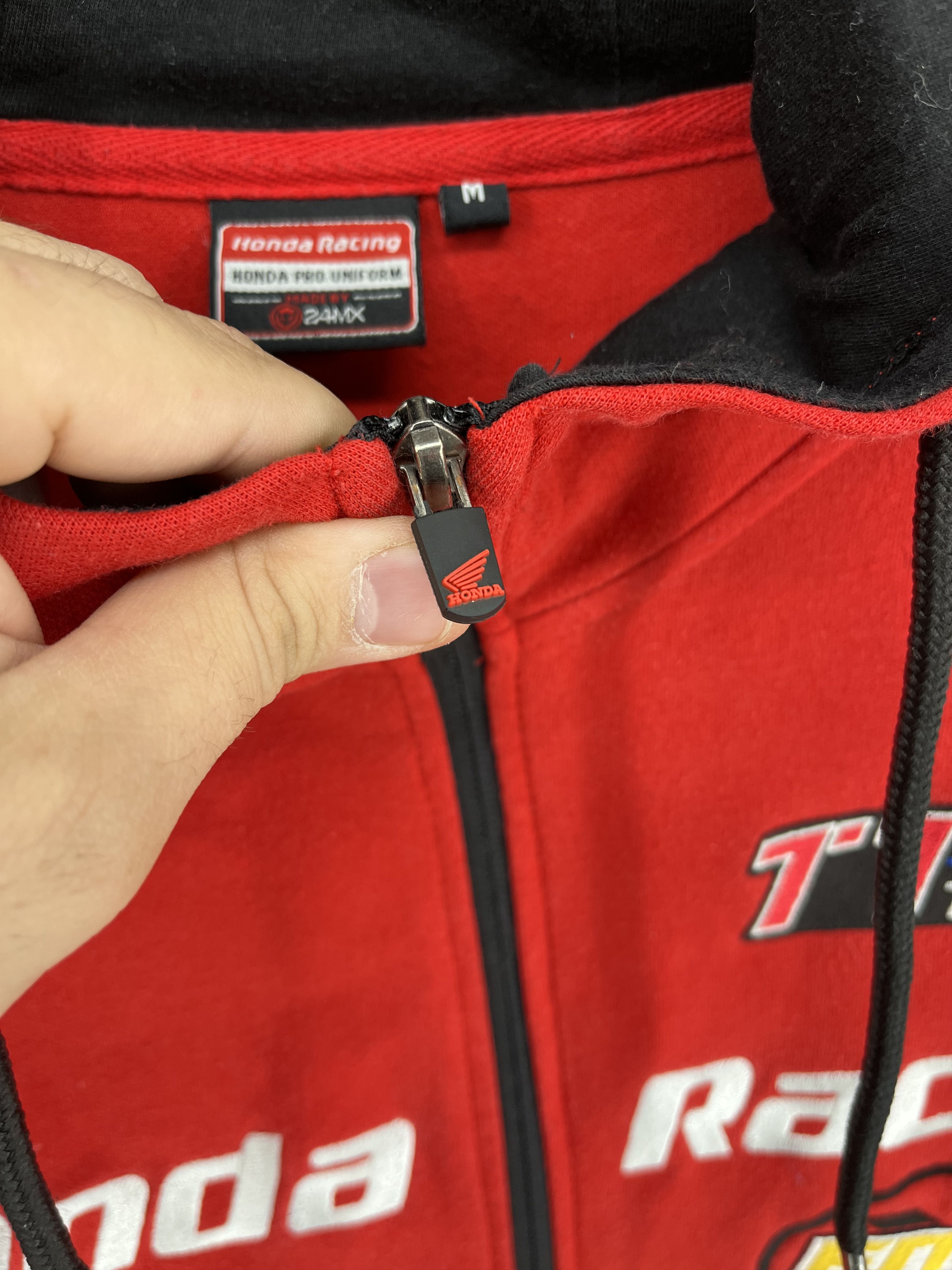 Honda Vintage Y2K Honda Racing 24MX Team Motocross Hoodie Size US M / EU 48-50 / 2 - 9 Thumbnail