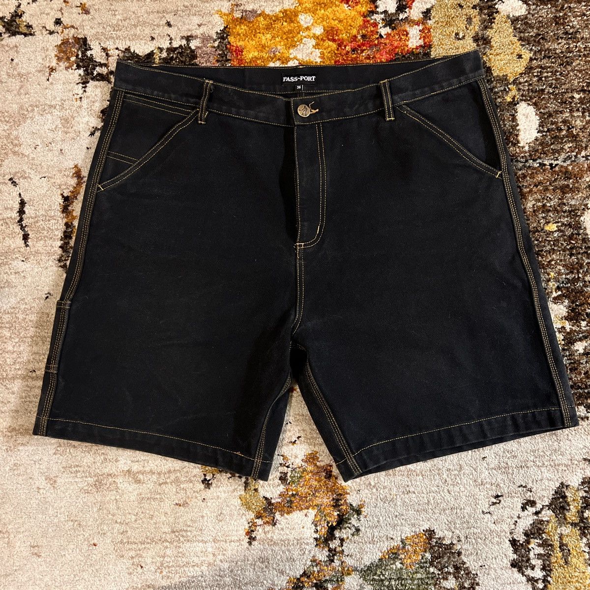 Passport Passport Skateboards Black Heavy Denim Shorts | Grailed