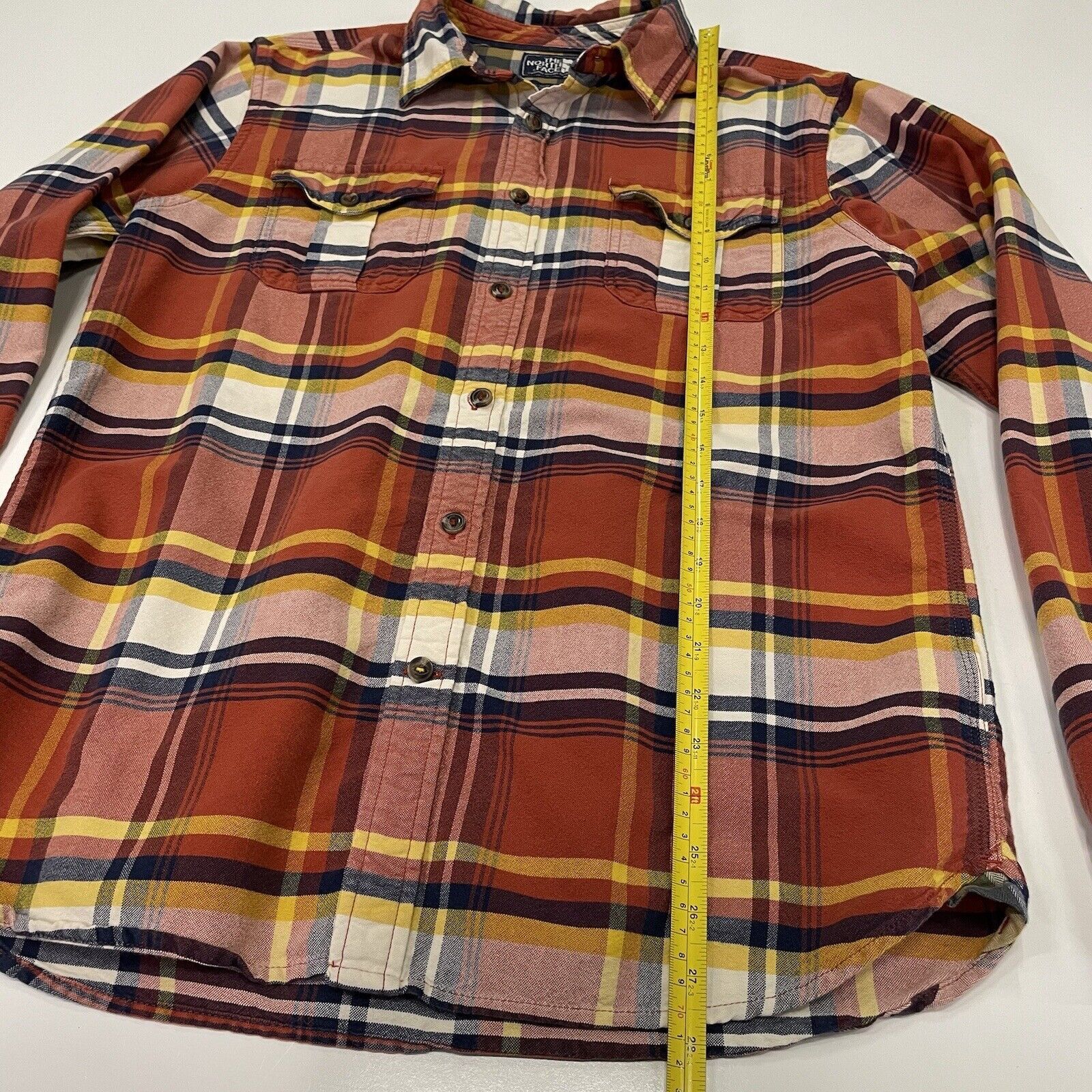 The North Face The North Face Men Flannel Checks Orange Blue Plaid Casual M Size US M / EU 48-50 / 2 - 4 Thumbnail
