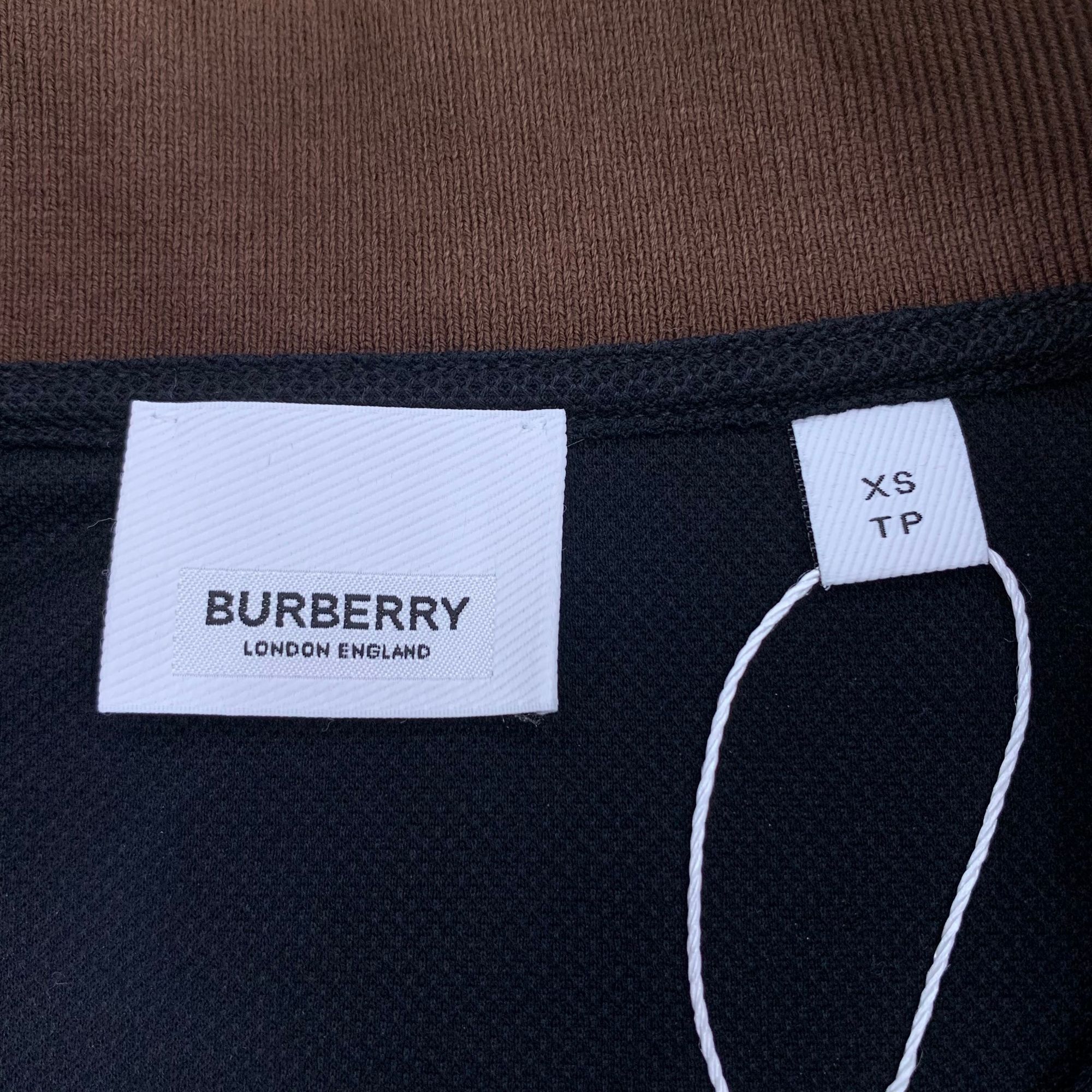 Burberry Burberry Black Logo Letter Short Sleeve Polo Shirt (Size XS) Size US XS / EU 42 / 0 - 2 Thumbnail