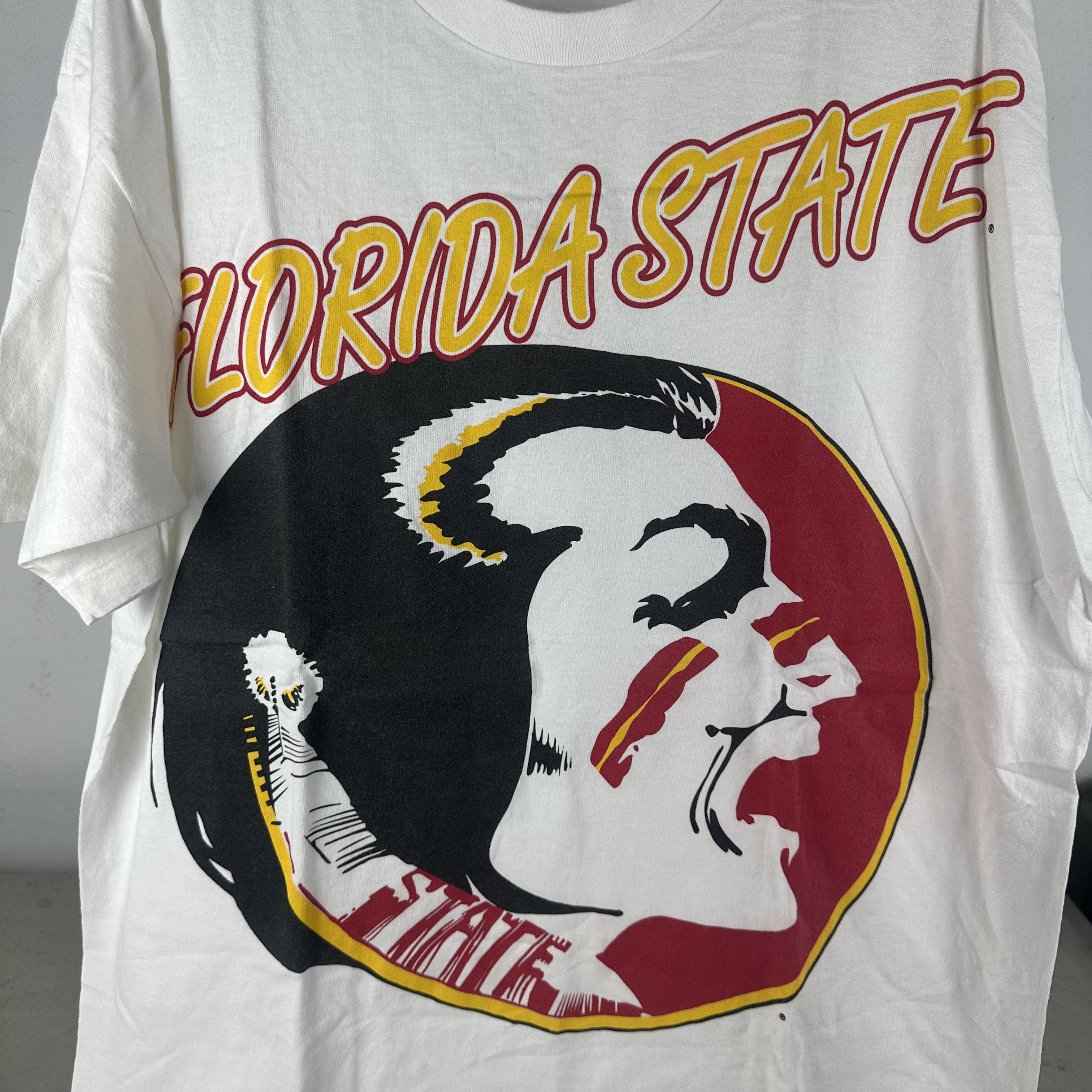 Vintage ​​​​90s Reebok FSU Seminoles Big Graphic NCAA T-shirt Size US XL / EU 56 / 4 - 2 Thumbnail