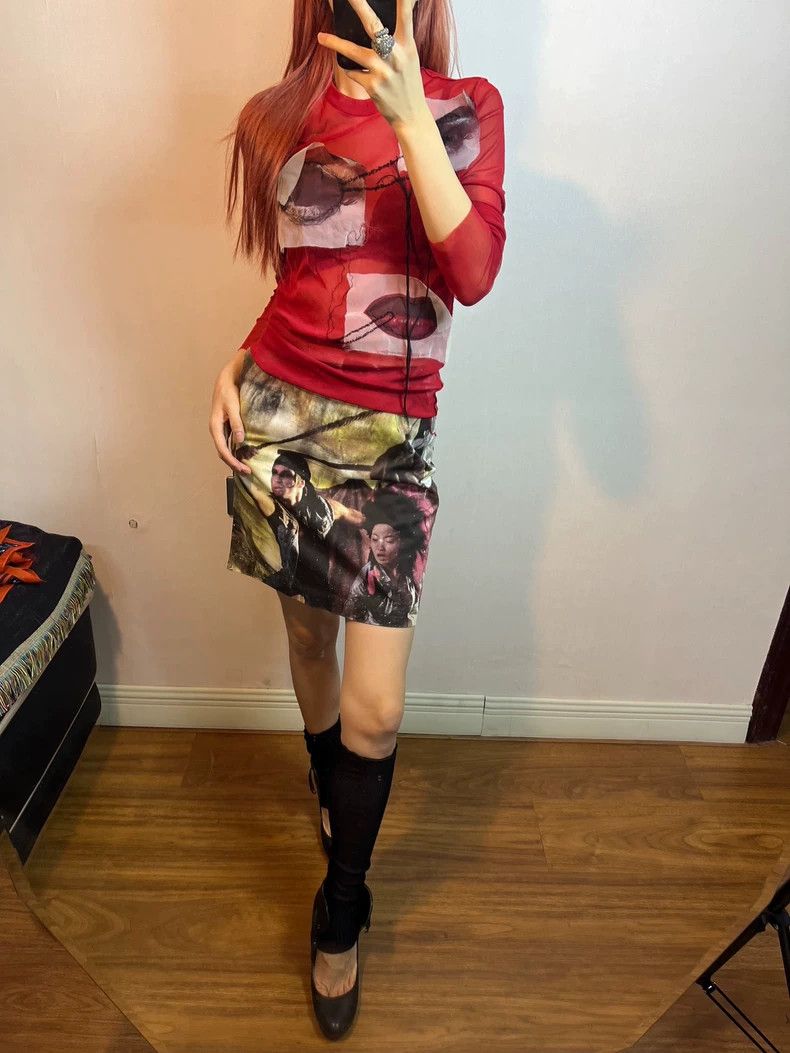 Vivienne Westwood Vivienne Westwood Portrait Print Skirt Size 27" / US 4 / IT 40 - 9 Thumbnail