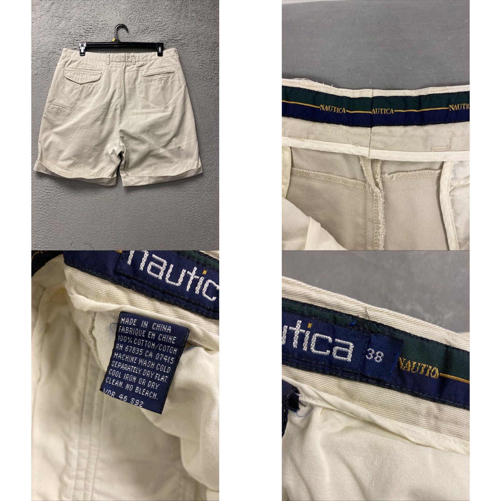Nautica VINTAGE Nautica Men's Khaki Chino Shorts Sz 38 Flat Front Casual Cotton Summer Fall Spring Size US 38 / EU 54 - 8 Thumbnail