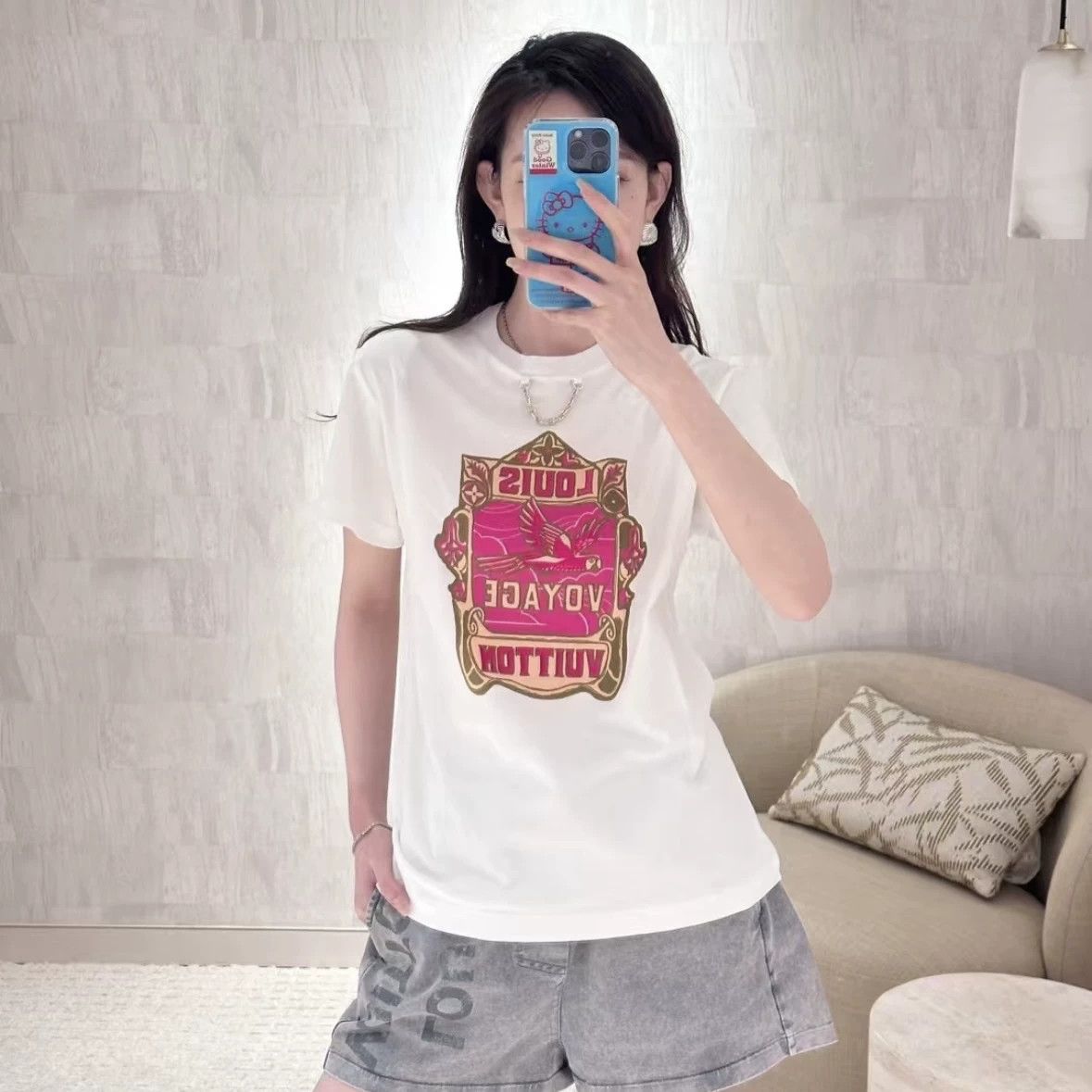 Louis Vuitton LV 25SS Chain Logo Print Short-Sleeve T-shirt S Size S / US 4 / IT 40 - 7 Thumbnail
