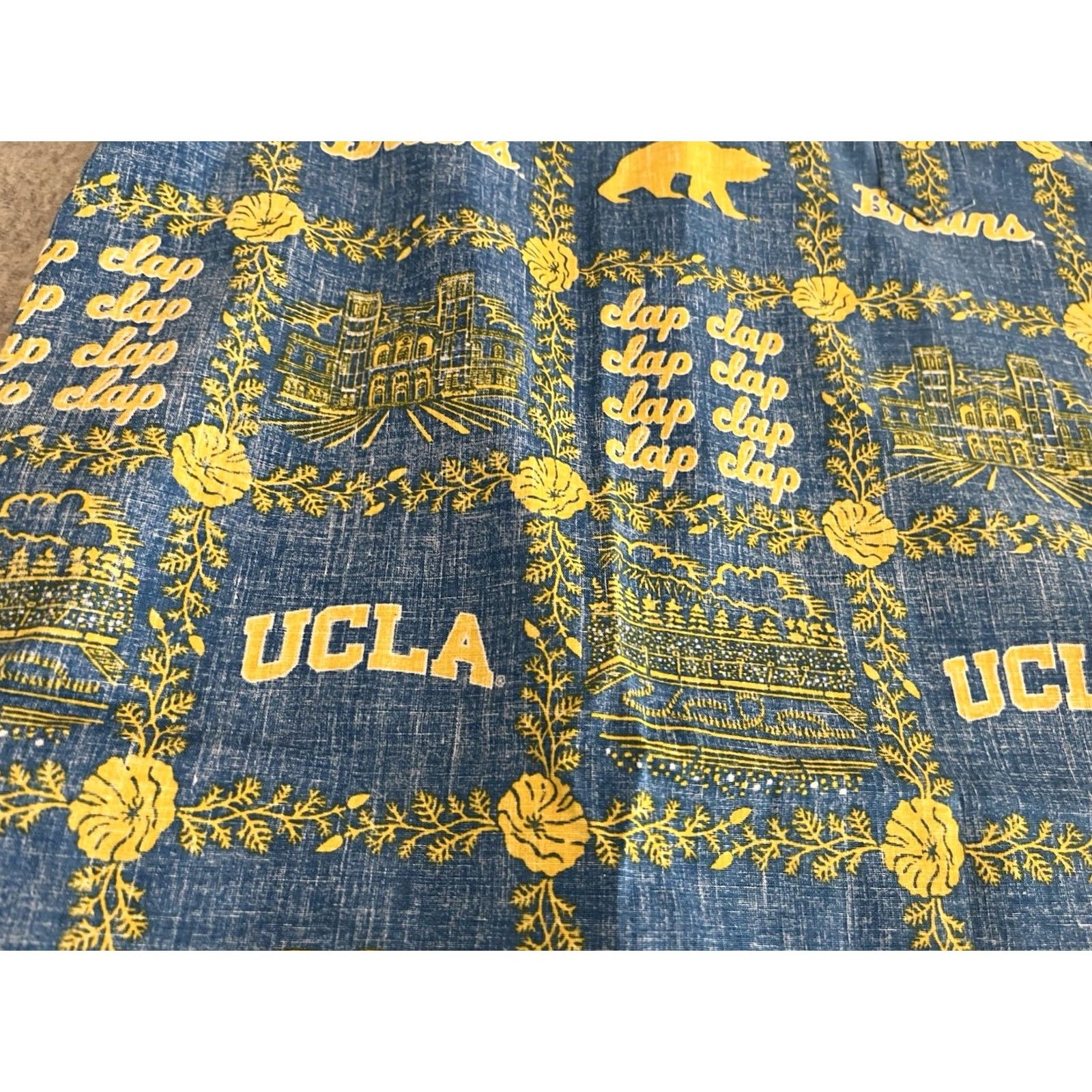 Reyn Spooner VINTAGE Reyn Spooner UCLA Bruins Football Pullover Half-Button Shirt Mens 2XL Blue Short Sleeve NWT Size US XXL / EU 58 / 5 - 3 Thumbnail