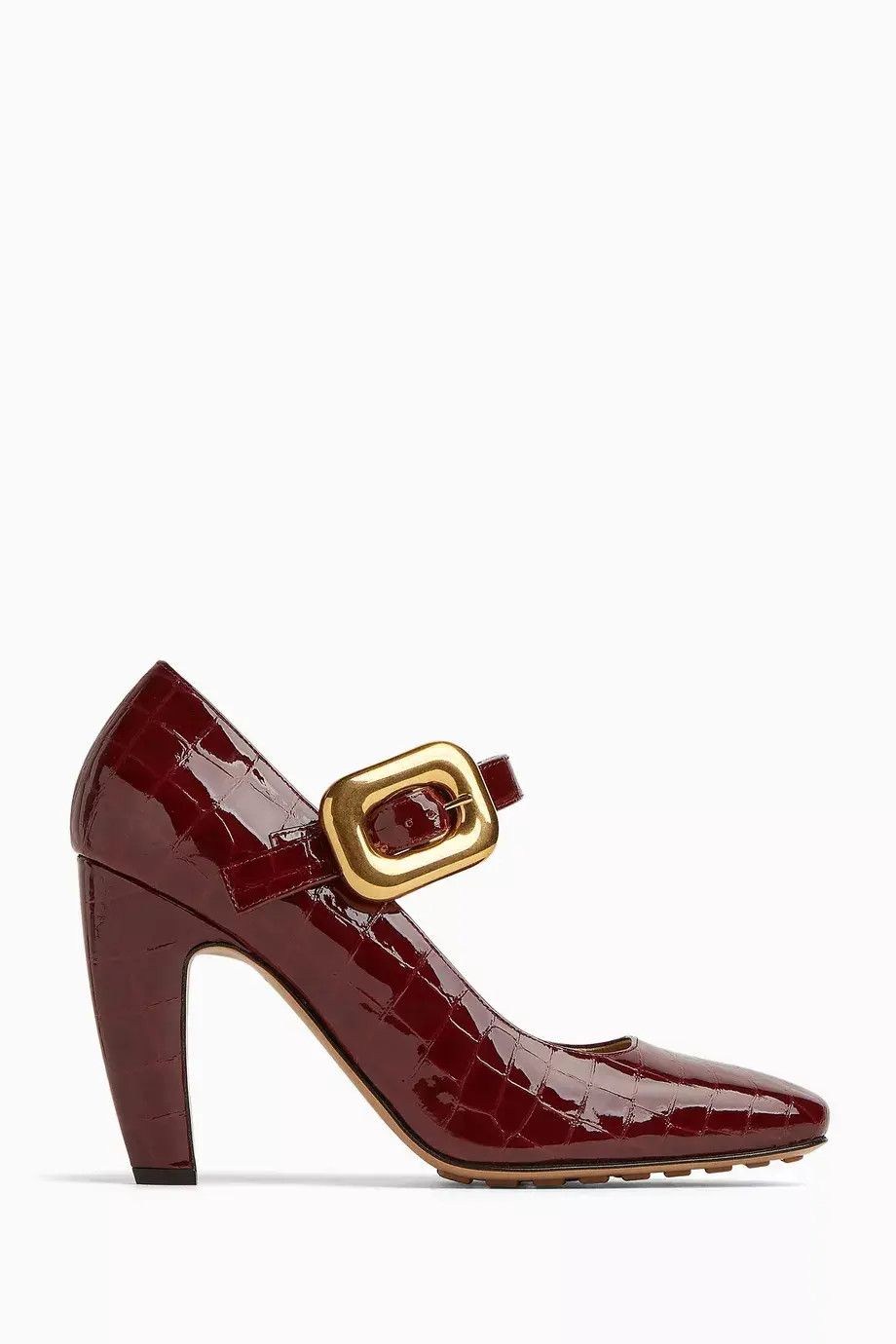 Bottega Veneta o1bcso1str0924 Mostra Mary-Jane Pump in Burgundy Size US 9 / IT 39 - 1 Thumbnail