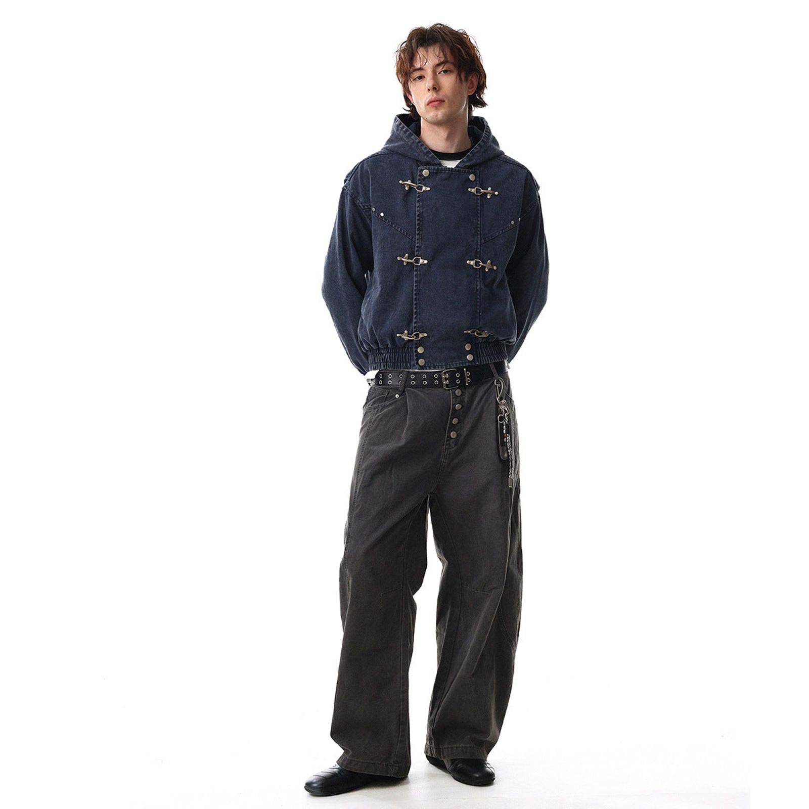 Vintage Vintage Washed Raw Denim Biker Jacket Size US M / EU 48-50 / 2 - 4 Thumbnail