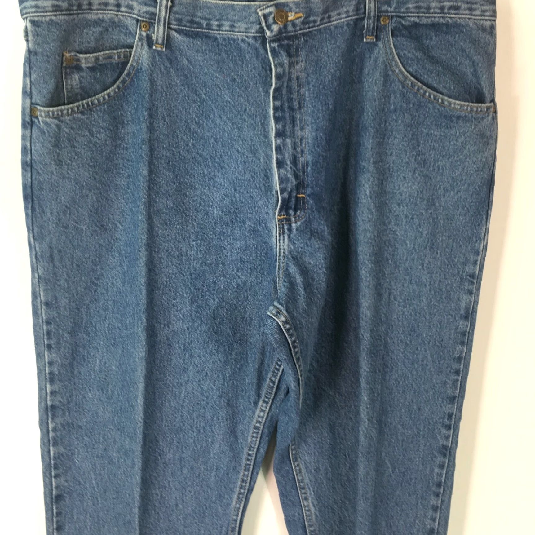 Lee Lee Men's Regular Fit Mid Rise Blue Denim Jeans 42X30 Size US 42 / EU 58 - 2 Thumbnail