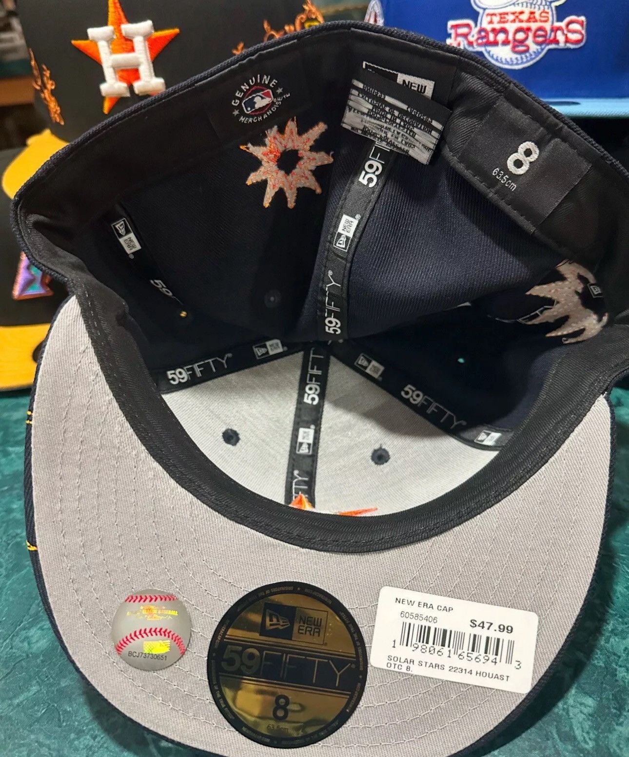 New Era New Era 59FIFTY Houston Astros Star Pattern Fitted Sz 8 Size ONE SIZE - 3 Thumbnail