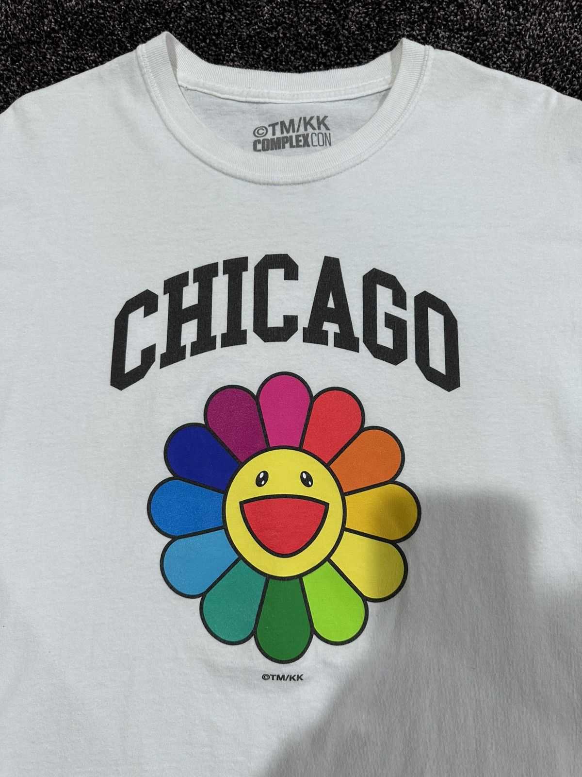 Complex Takashi Murakami Chicago Complexcon Flower White T-Shirt Size US L / EU 52-54 / 3 - 6 Thumbnail