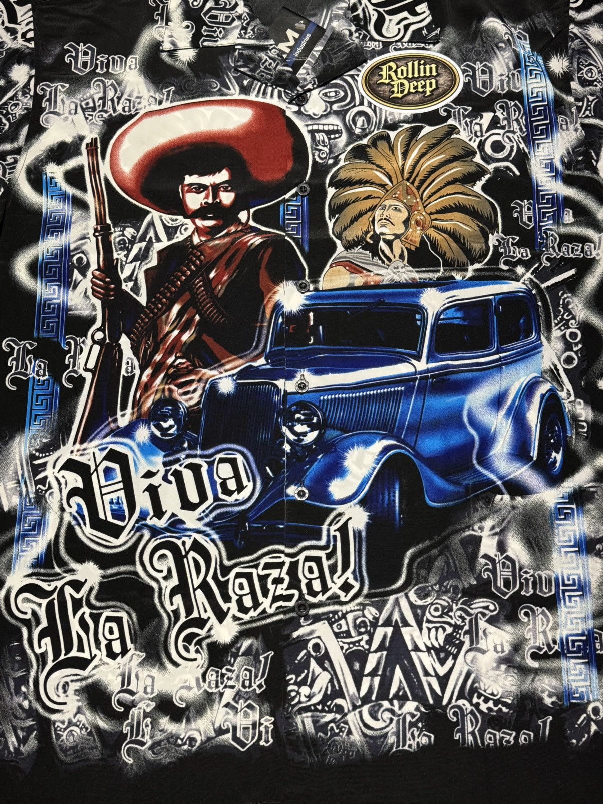 Other Rare Vintage Viva La Raza All Over Print Shirt Size US L / EU 52-54 / 3 - 3 Thumbnail