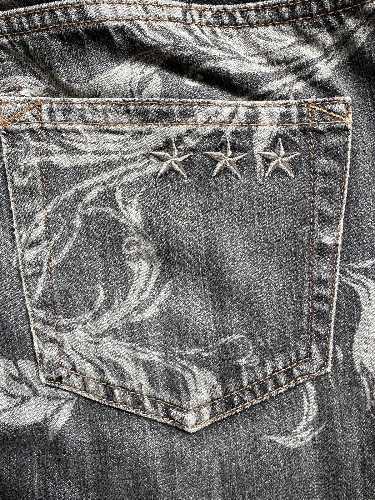 Boycott SS1996 - Boycott Japan trompe l'oeil laser printed jeans Size US 33 - 18 Thumbnail