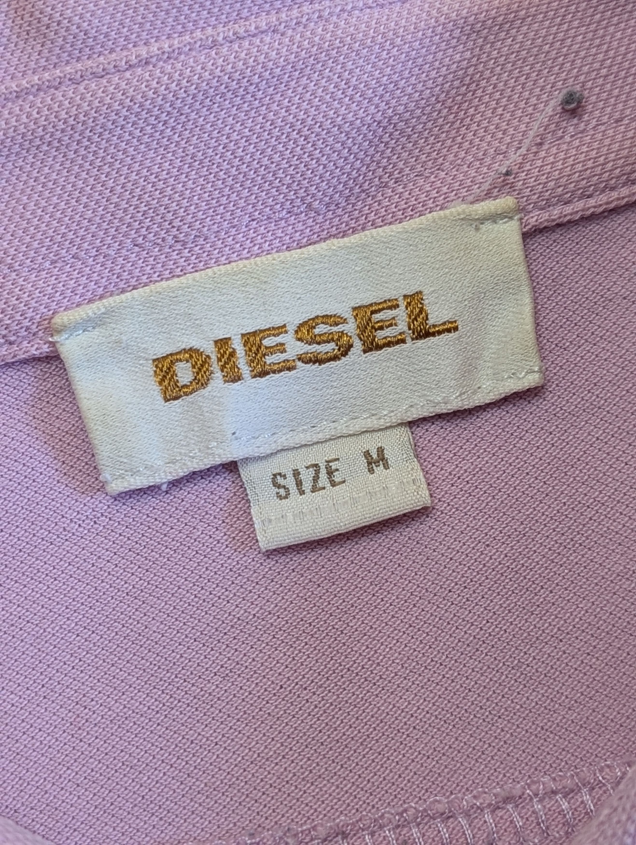 Diesel DIESEL Five Buttons Long Placket Polo Shirt In Pink Size US M / EU 48-50 / 2 - 13 Thumbnail