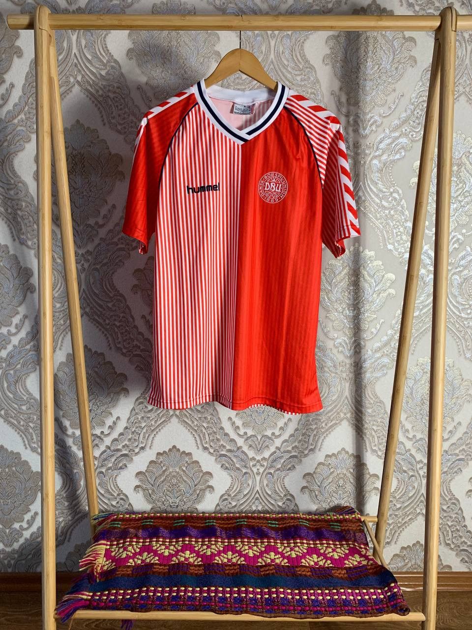 VERY RARE HUMMEL DENMARK RETRO SOCCER JERSEY BLOKE Y2K 90s